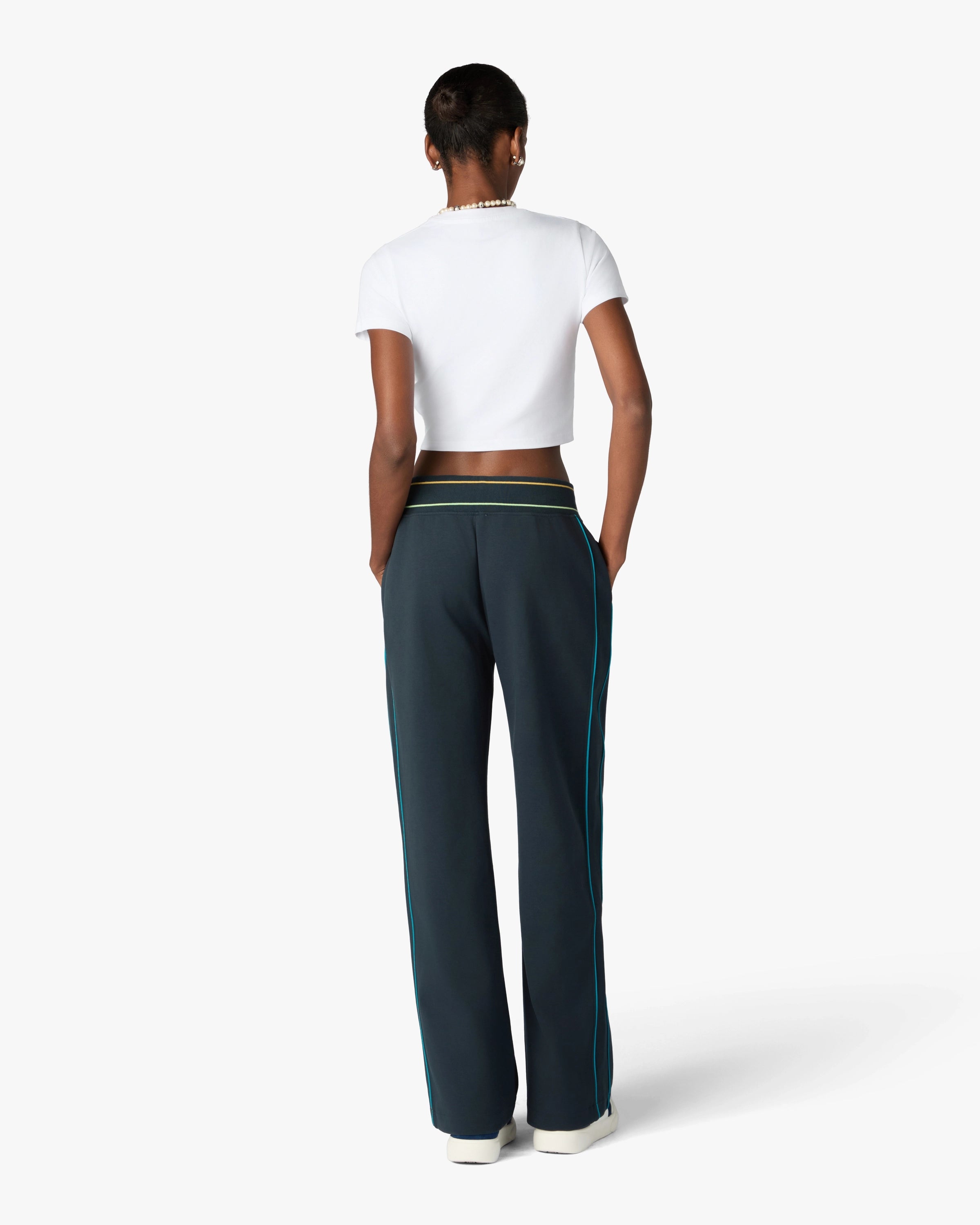 Casablanca Meduse T-Shirt donna bianca cropped cotone