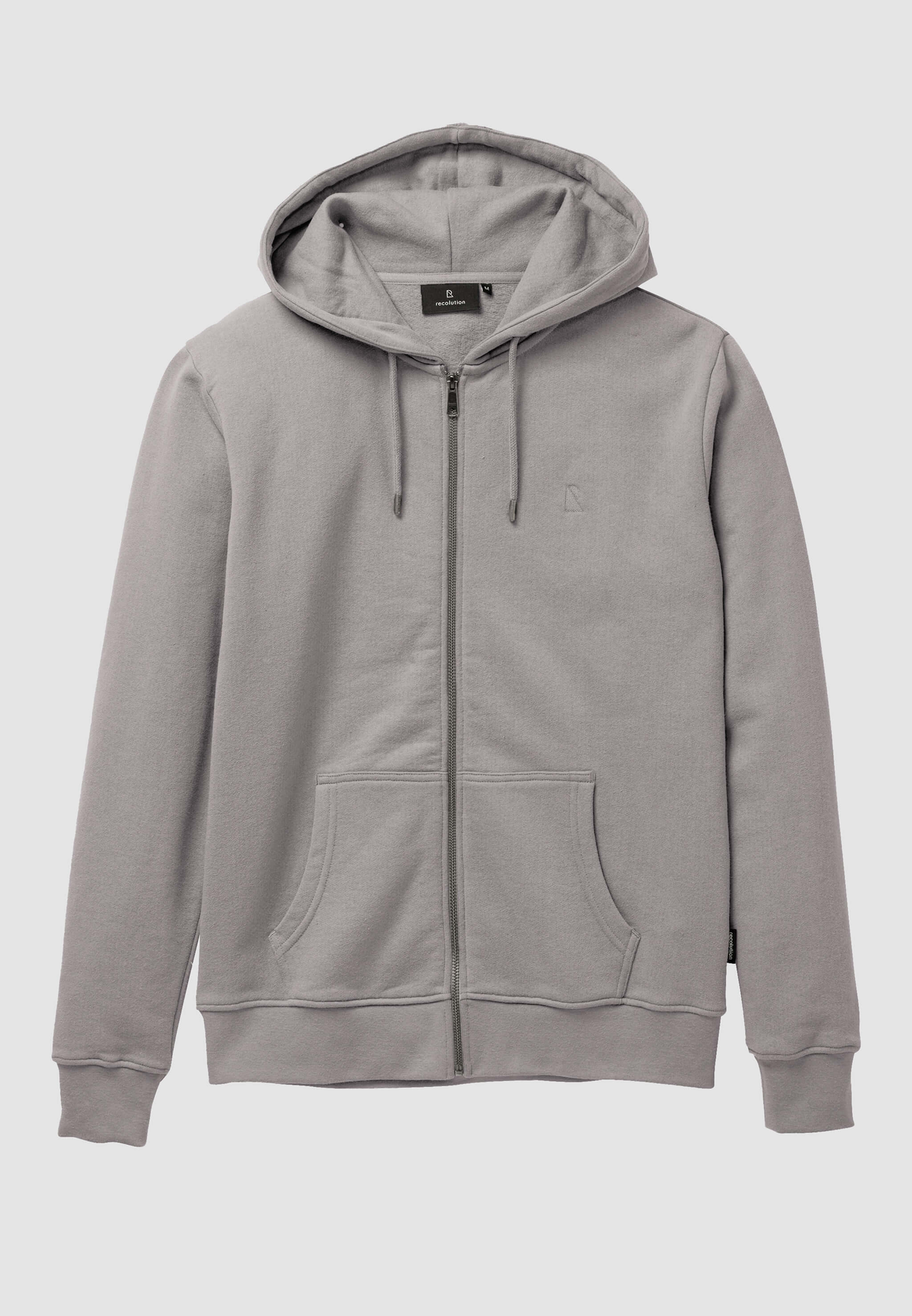 Recolution Birch felpa con zip greige cotone bio