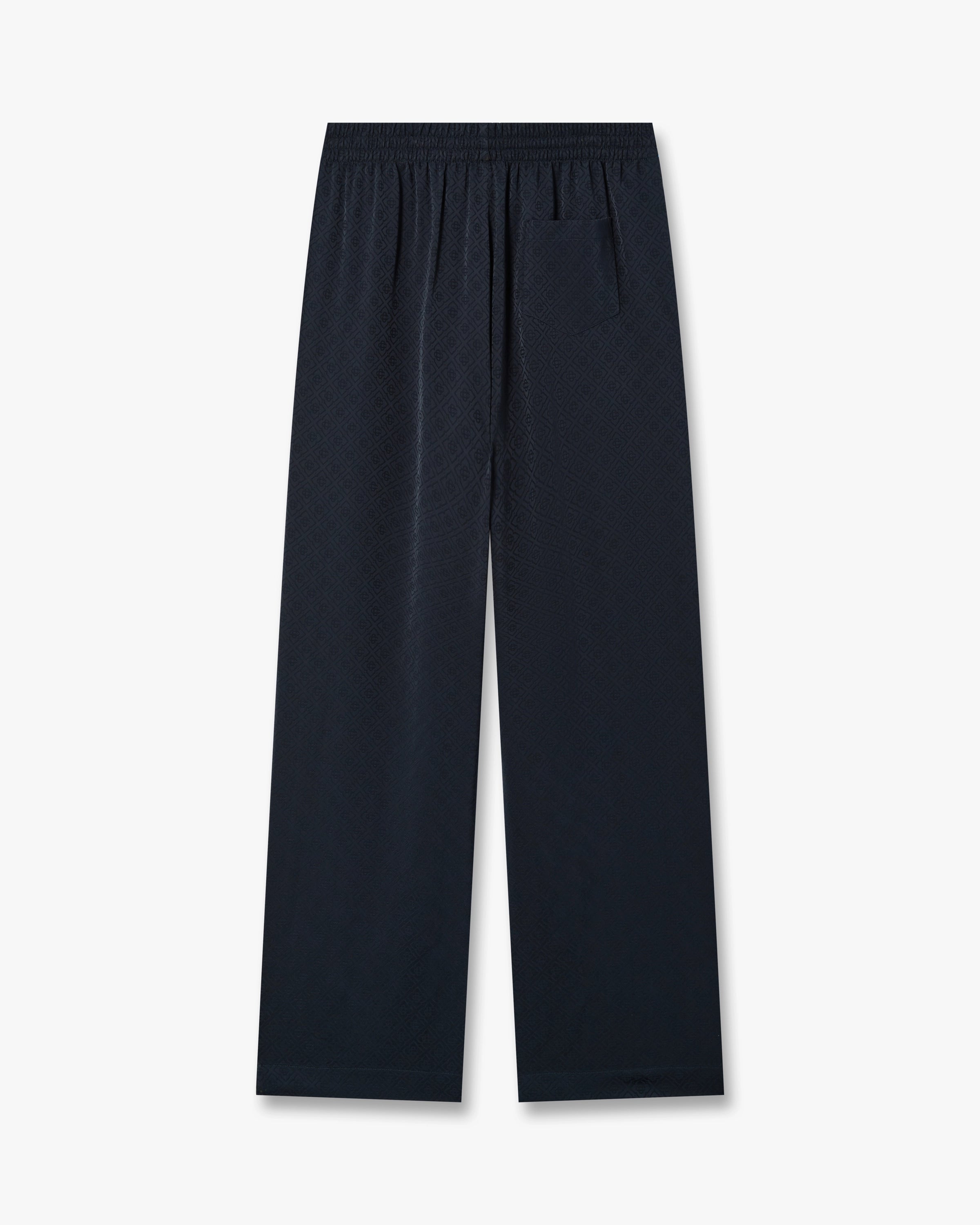 Casablanca Monogram pantaloni navy viscosa slim