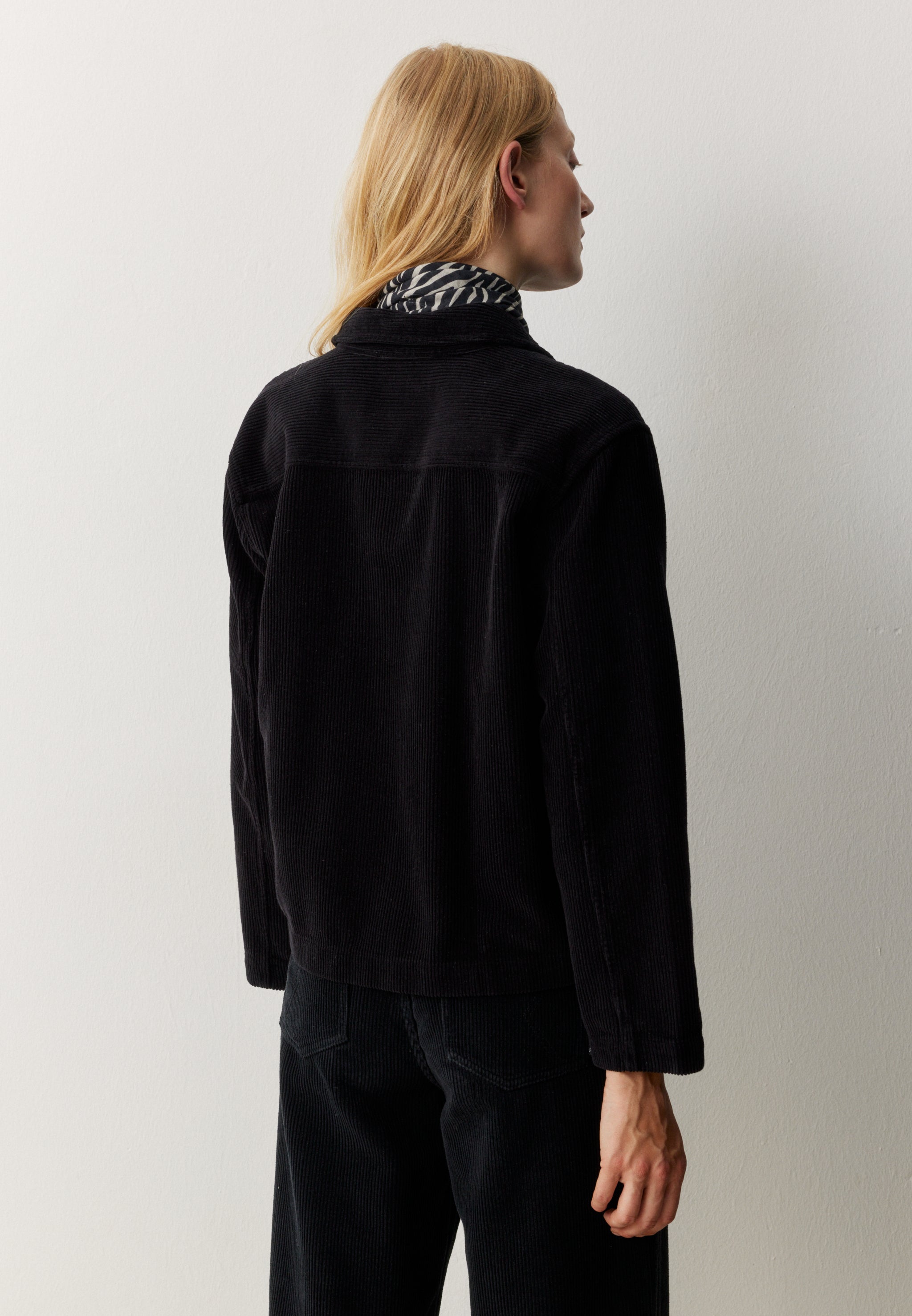 Recolution Rhodea overshirt nera black cotone effetto cord