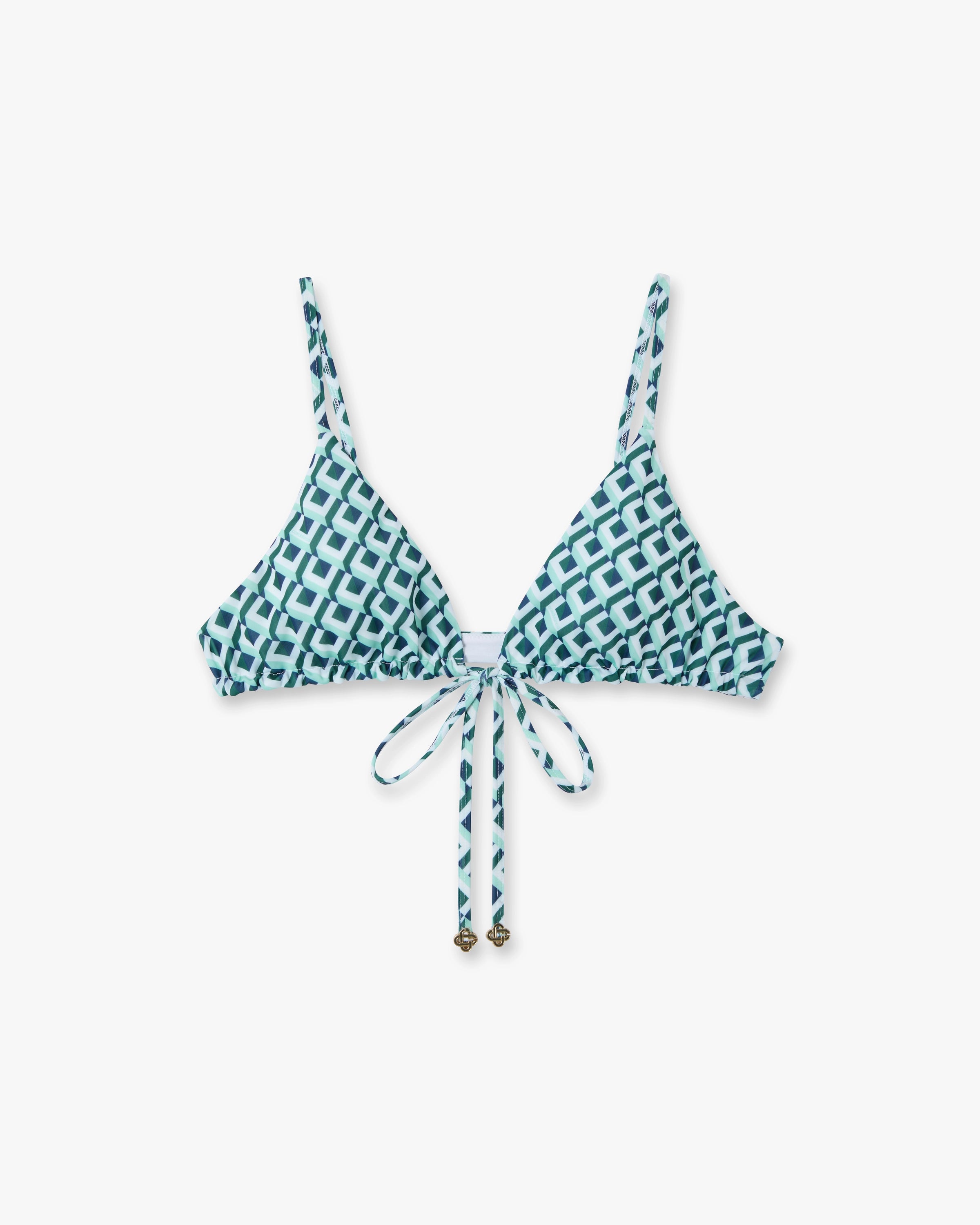 Casablanca Cubist Top Bikini Verde Lacci Monogram