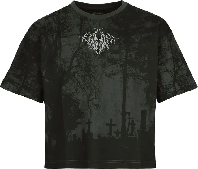 Gothicana by EMP T-Shirt Uomo Grigio Scuro L All-Over