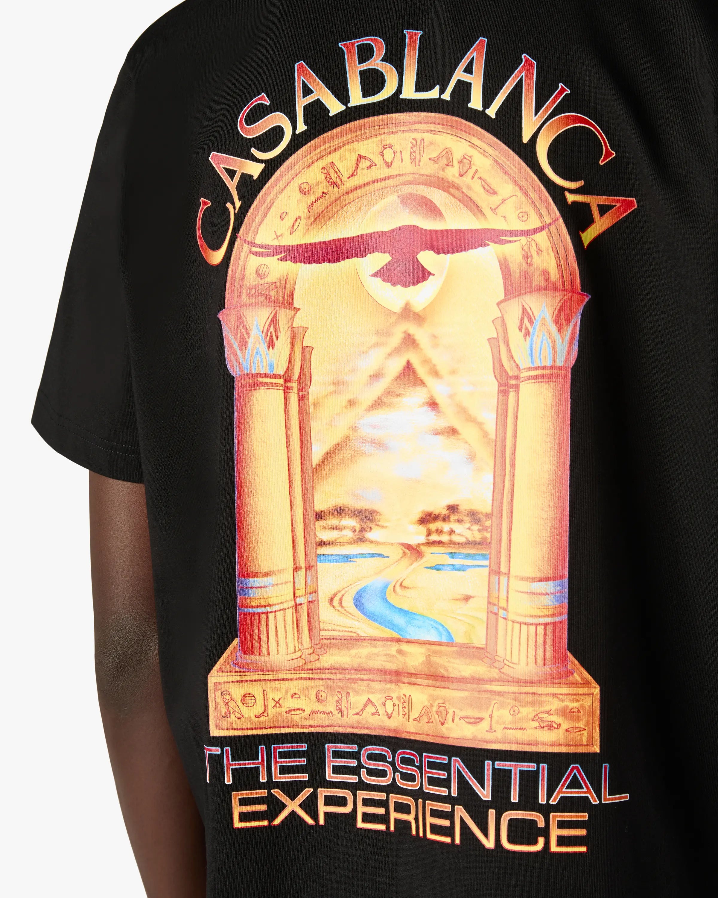 Casablanca Hermons Mirage t-shirt nera cotone organico