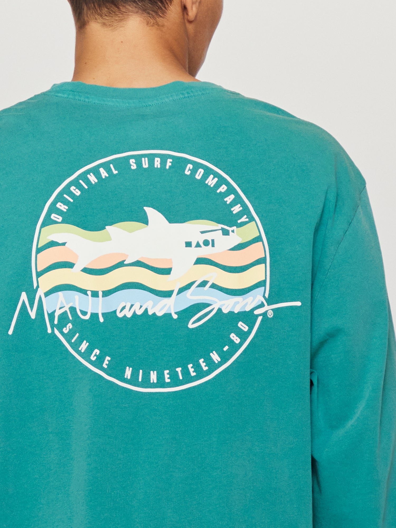 Maui and Sons Cali Dayz maglia maniche lunghe verde cotone