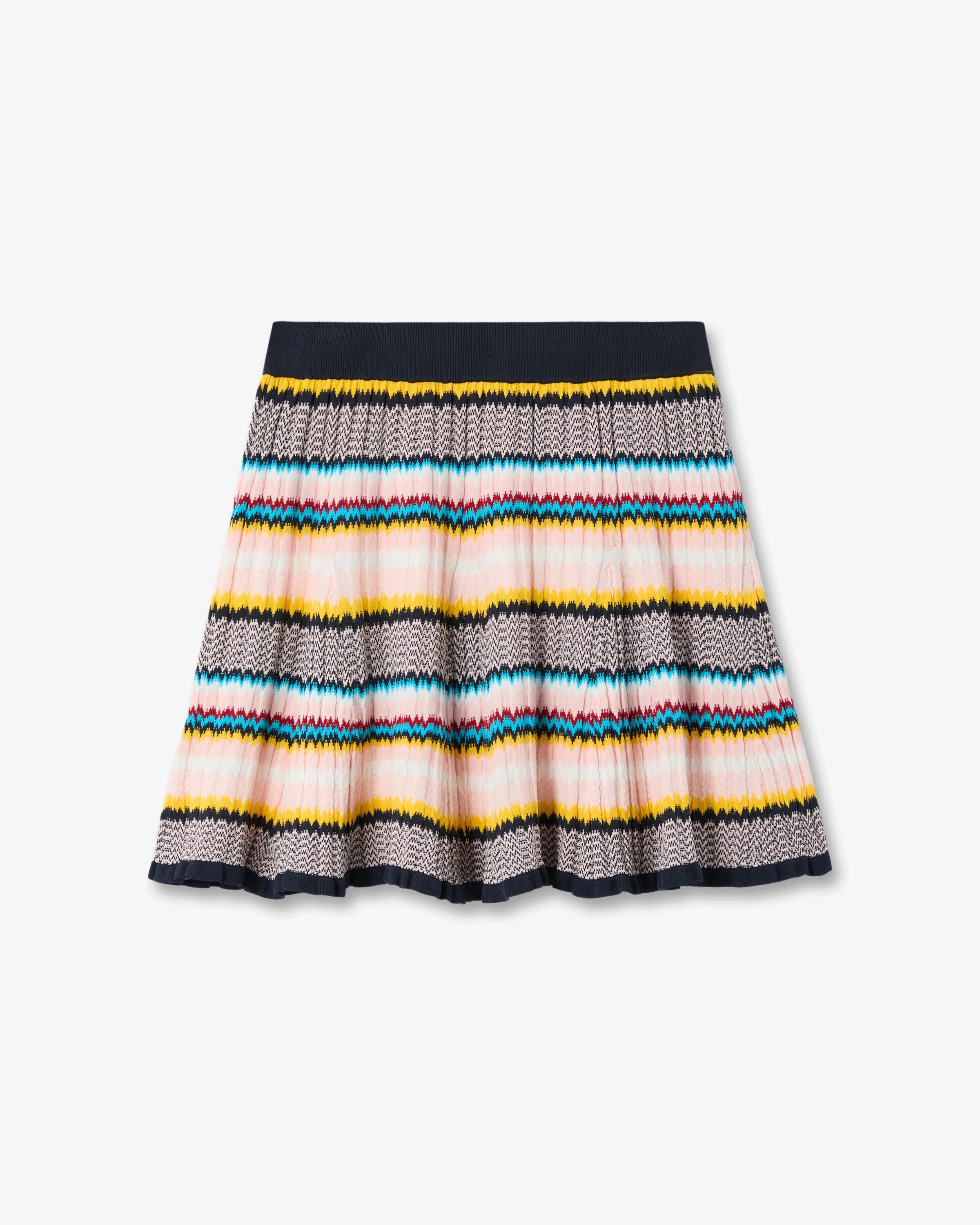 Casablanca Chevron Mini Gonna Knit Multicolore Chevron