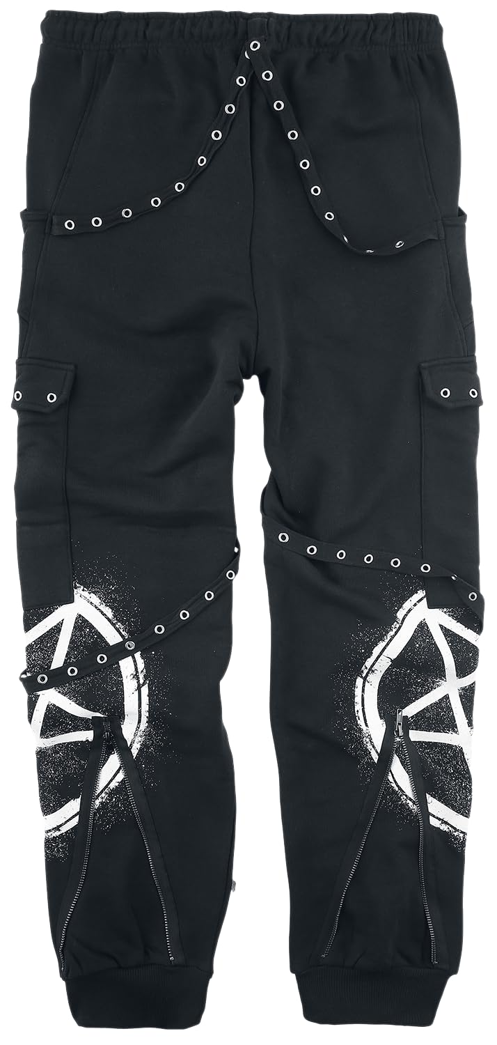 Gothicana by EMP pantaloni uomo neri L con tasche