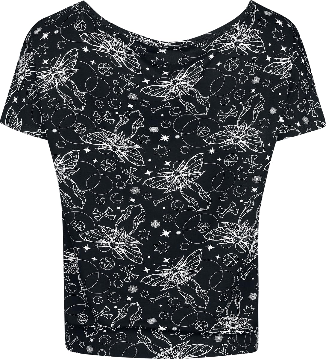 Gothicana by EMP T-Shirt Nero Stampa Totale Donna