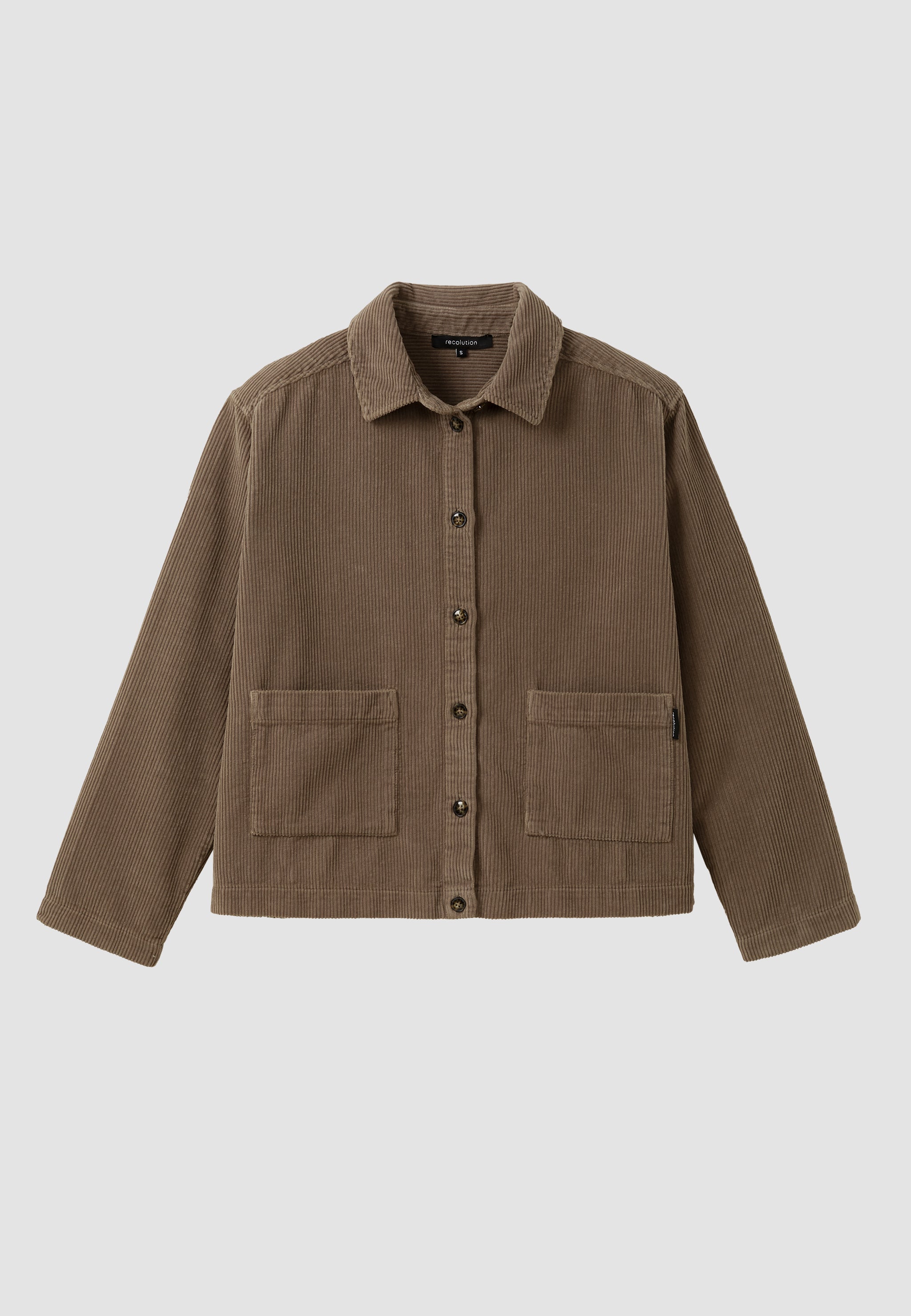 Recolution Rhodea overshirt donna marrone cotone