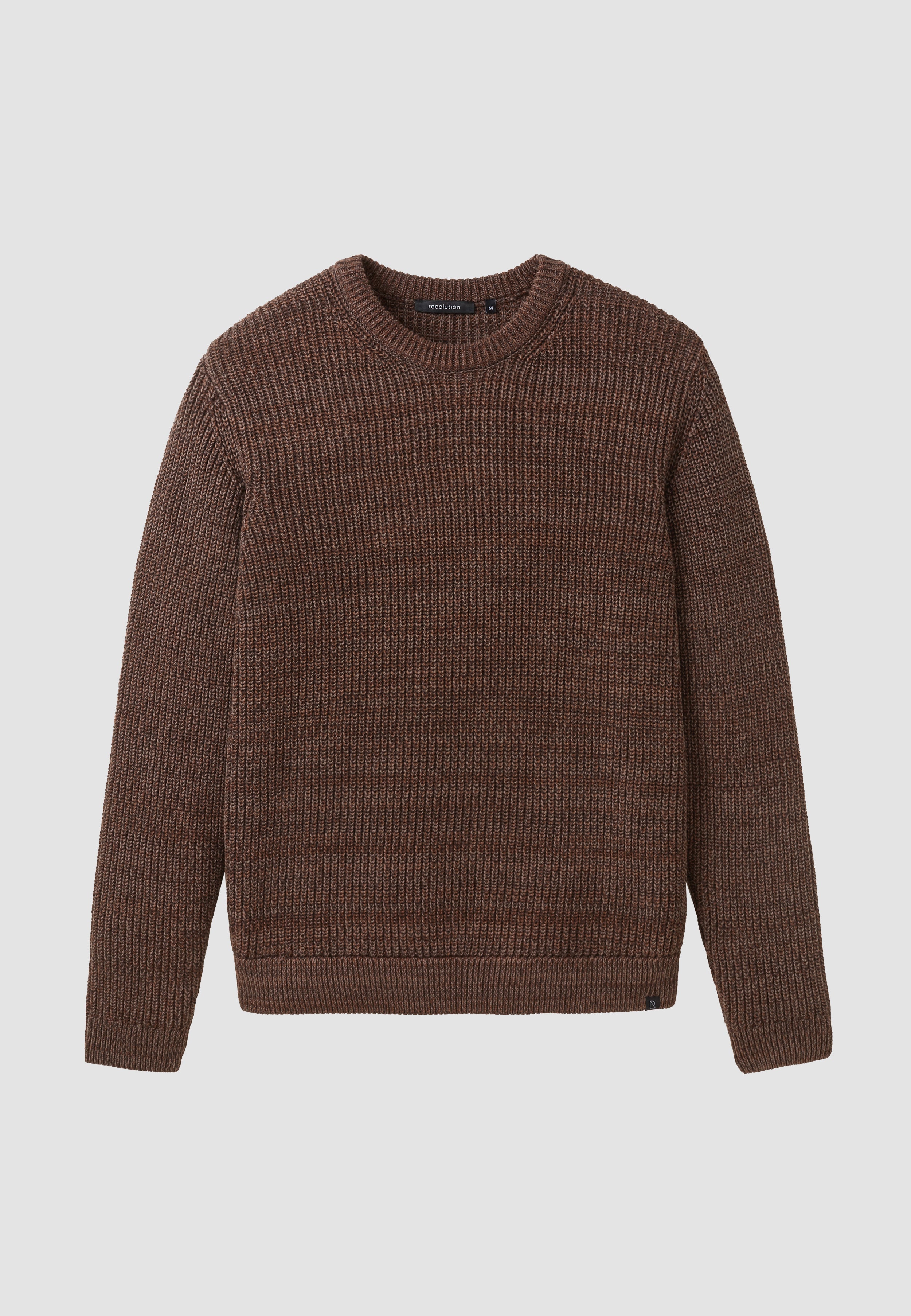 Recolution Cress maglione marrone cotone bio