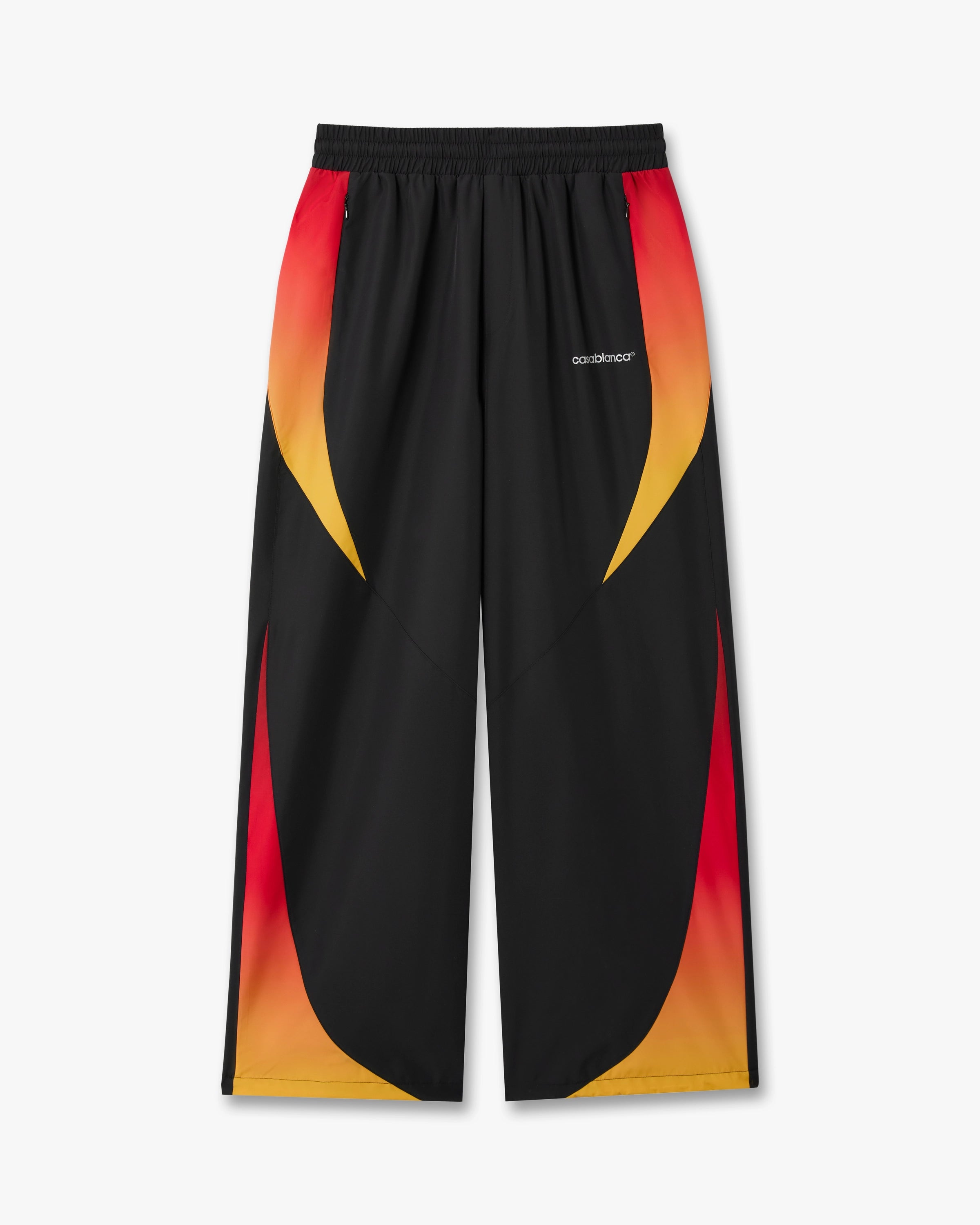Casablanca Gradient pantaloni tuta nero arancione gamba dritta