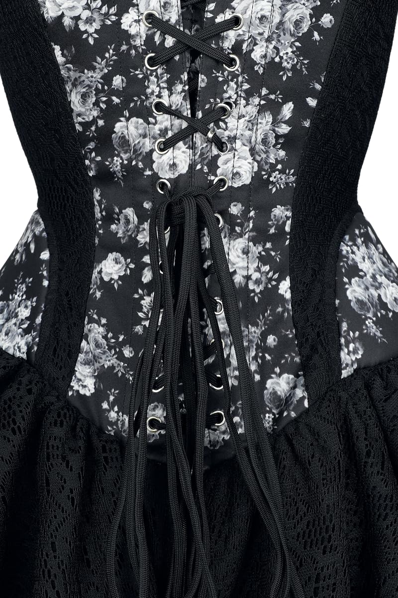 Gothicana by EMP Abito Nero Pizzo Stile Gotico Vittoriano