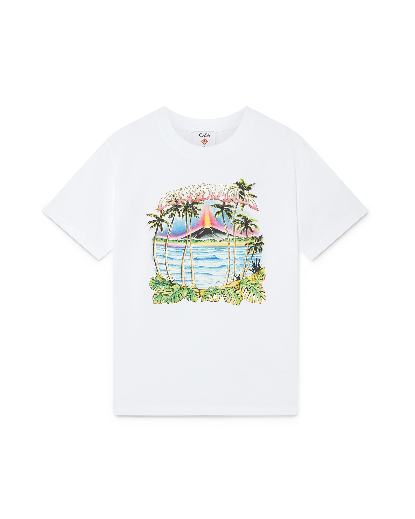 Casablanca Volcano t-shirt bianca manica corta
