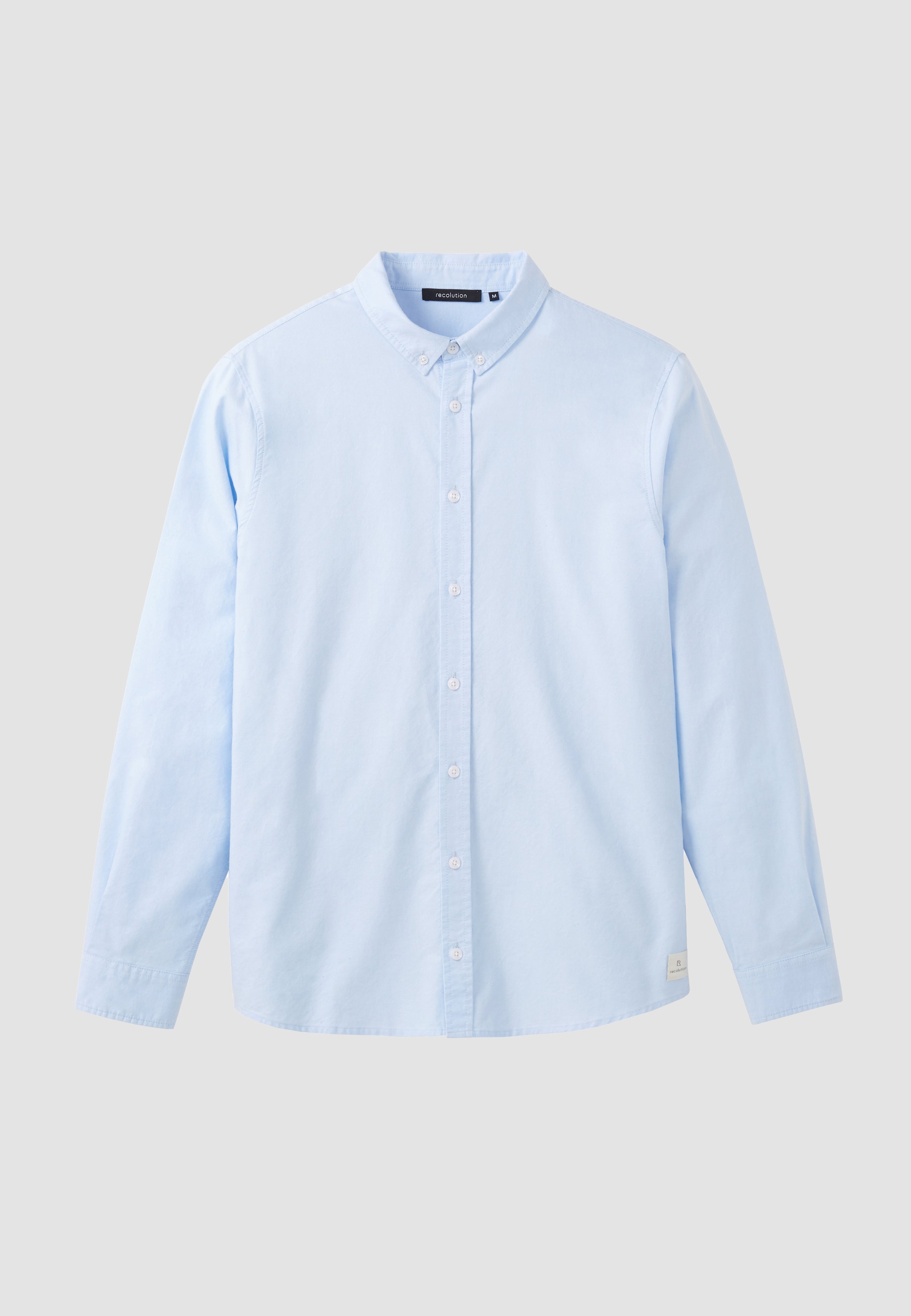 Recolution Spruce camicia uomo blu cotone bio
