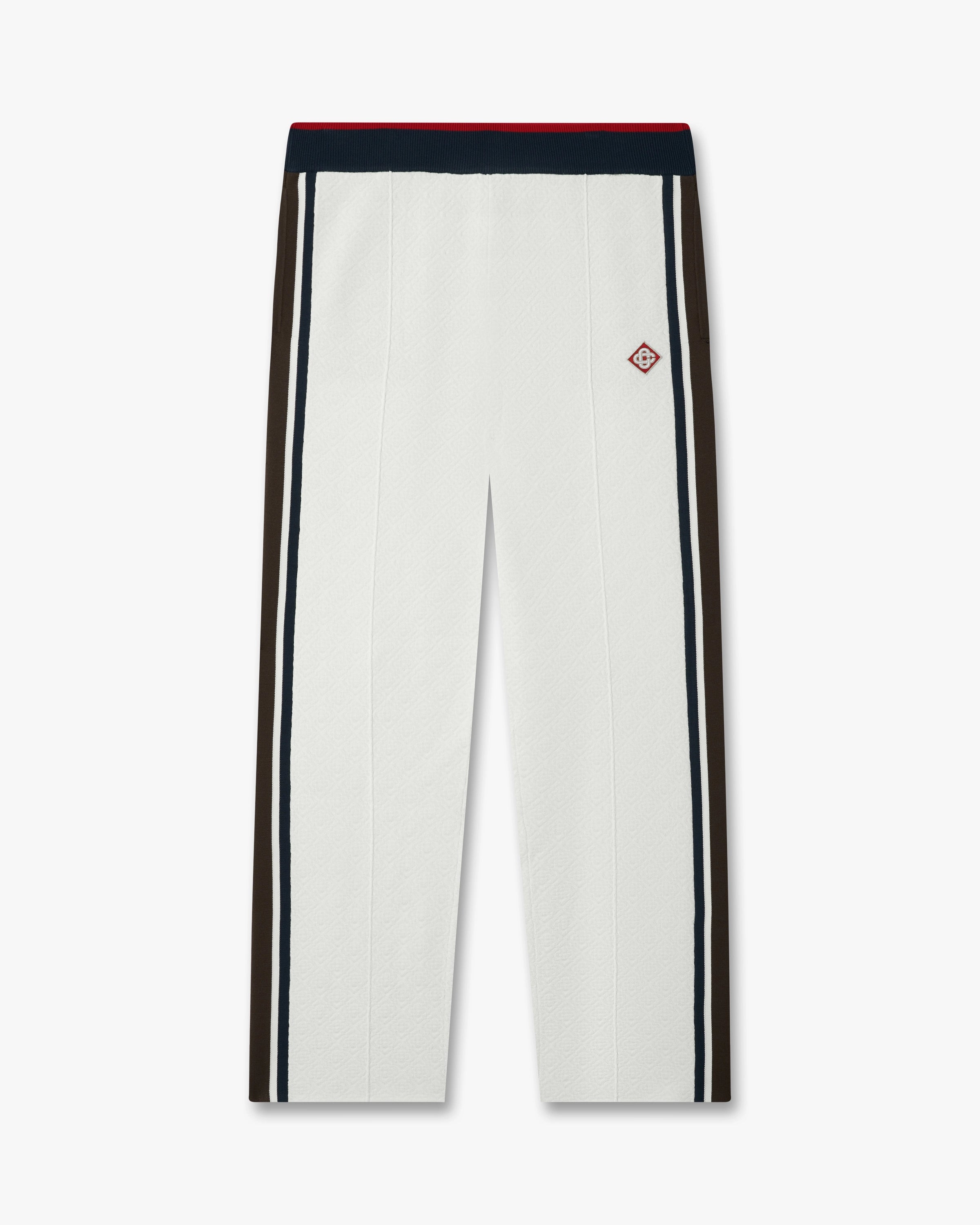 Casablanca Café Culture Stripe Track Pants pantaloni tuta bianco marrone blu