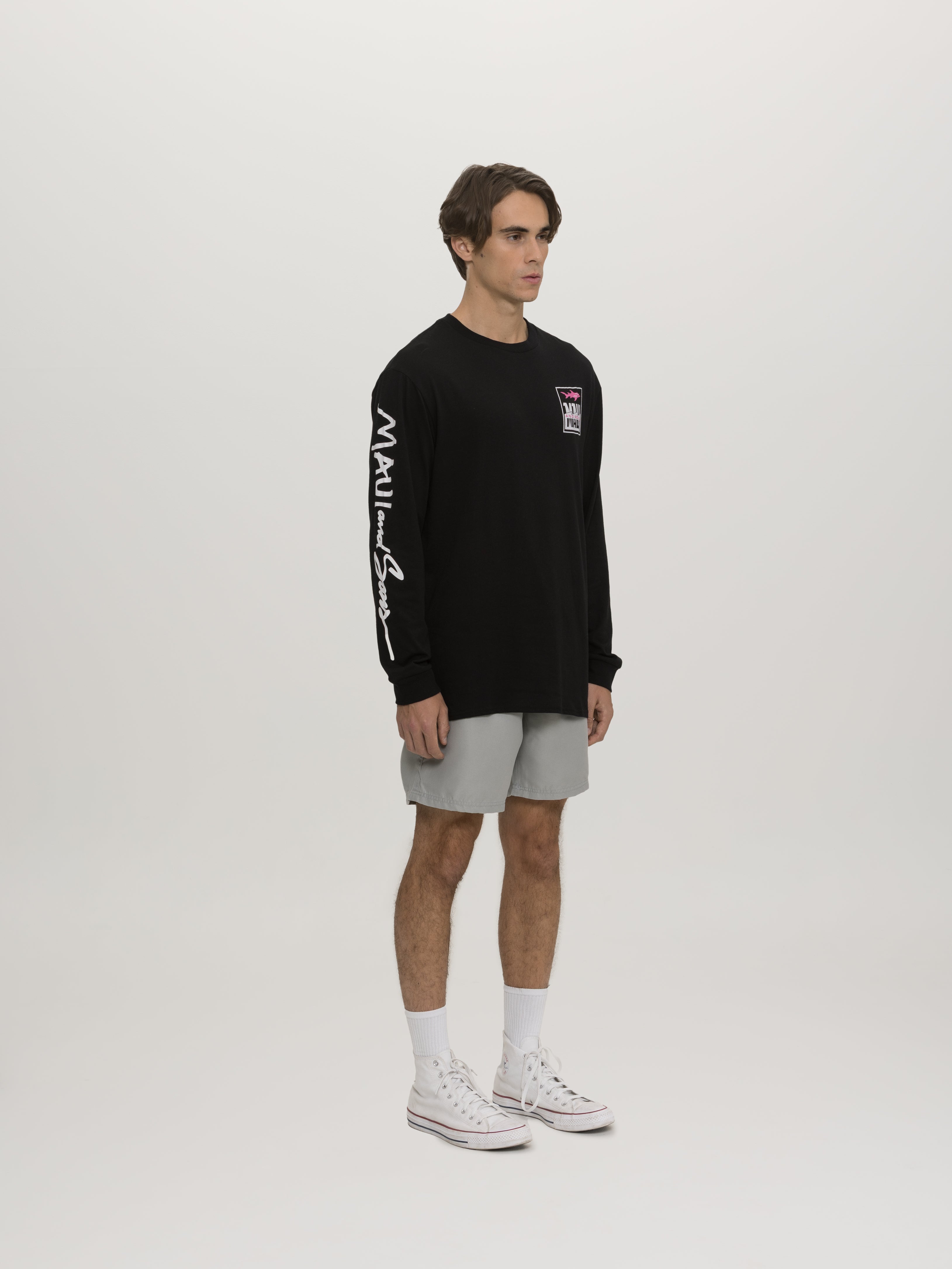 Maui and Sons Classic Fish Out Of Water maglia manica lunga bianca