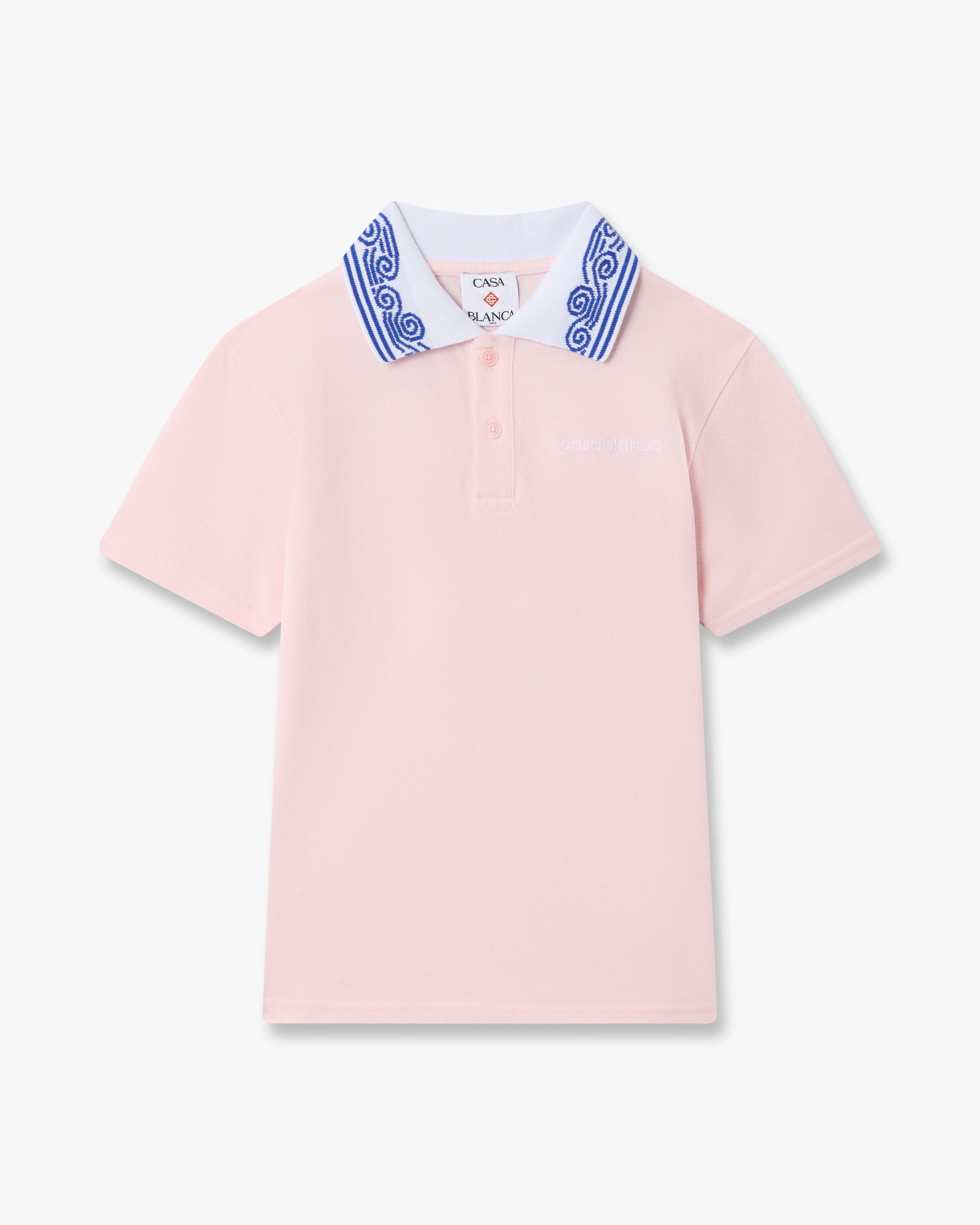 Casablanca Wave polo bambina rosa cotone piqué