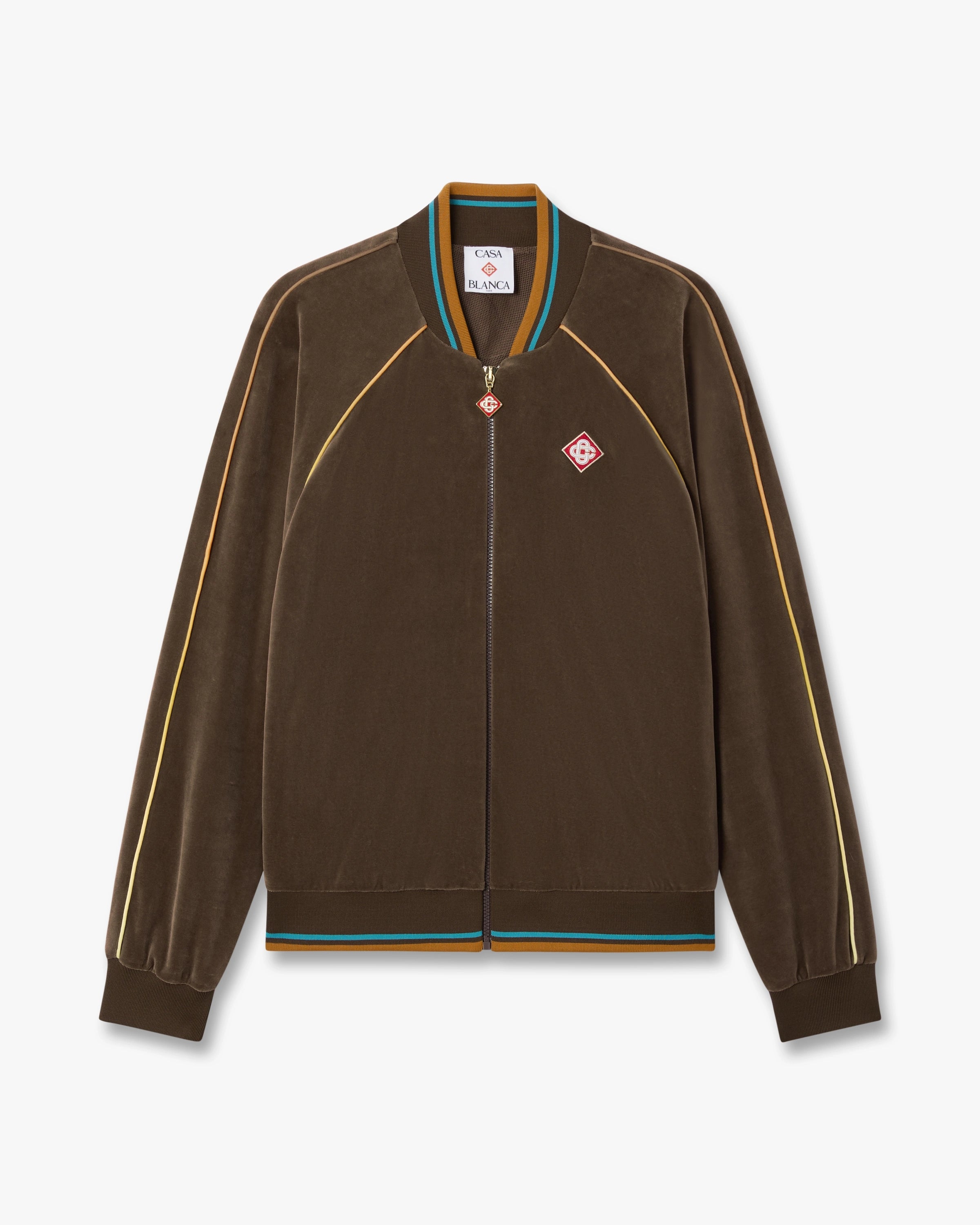 Casablanca Velour giacca tuta marrone uomo cotone