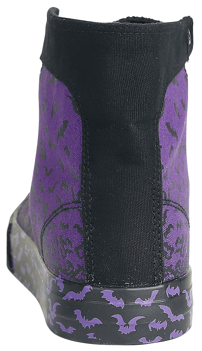 Gothicana by EMP sneakers viola nere stampa gothic