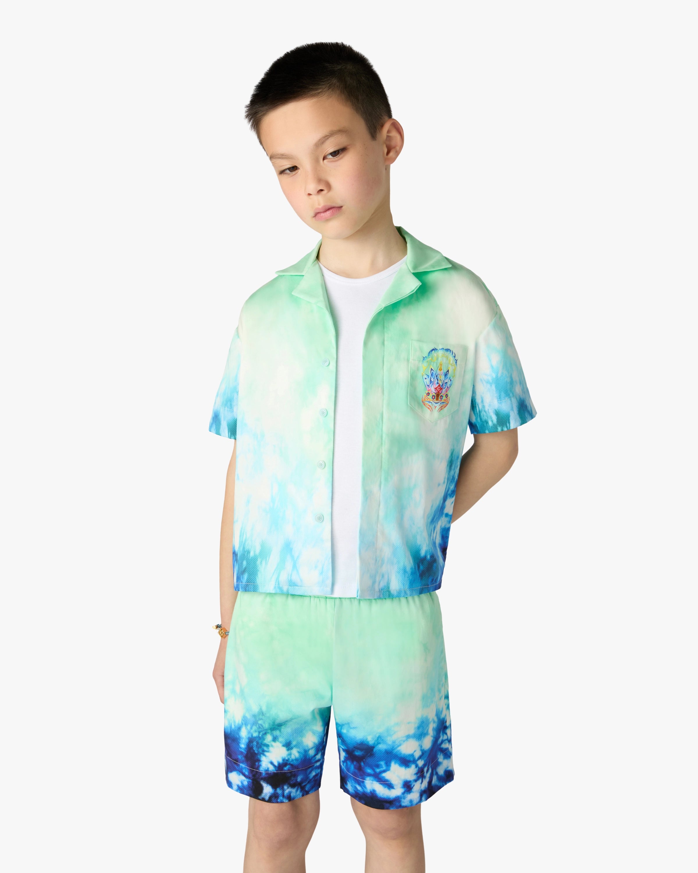 Casablanca Surf Lotus camicia bambino multicolore cotone