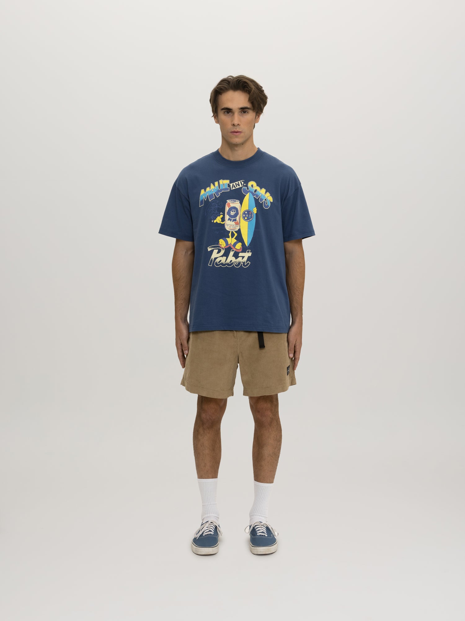 Maui and Sons Surf Pabst t-shirt uomo navy cotone