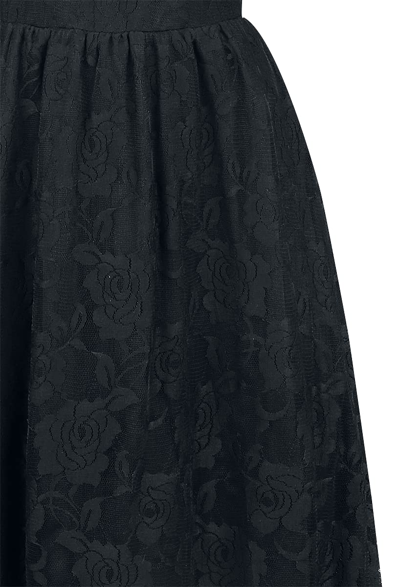 Gothicana by EMP abito donna nero pizzo floreale