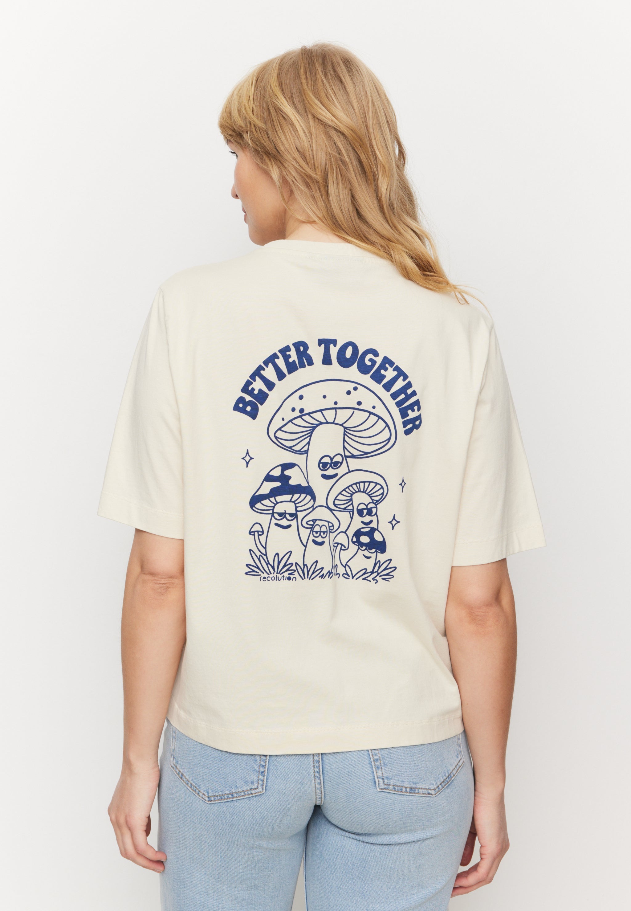 Recolution Azolla Better Together t-shirt funghi cotone bio