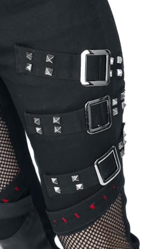 Gothicana by EMP Skarlett jeans donna nero mesh 31W/30L