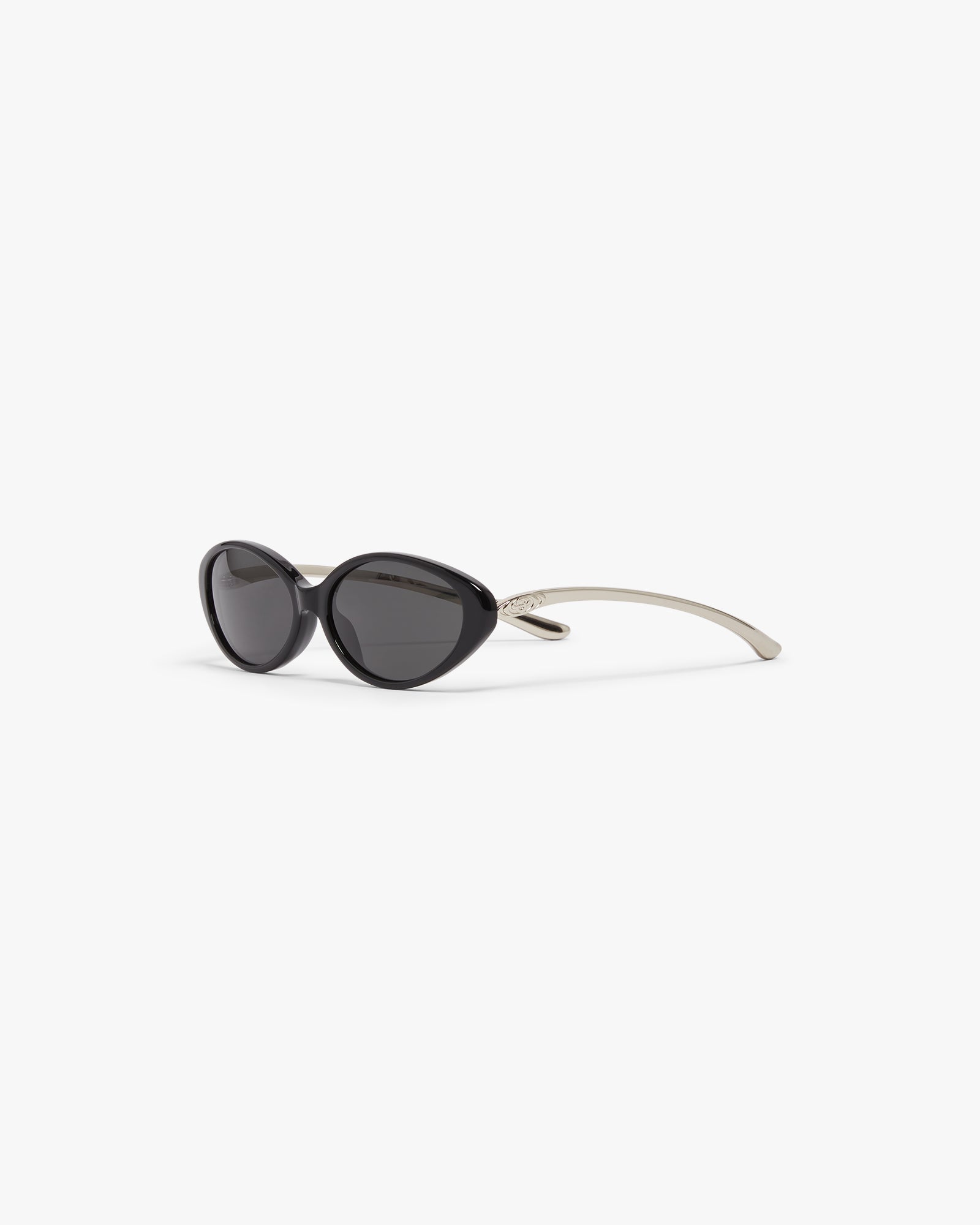 Casablanca Oval Curve occhiali sole neri lenti grigie