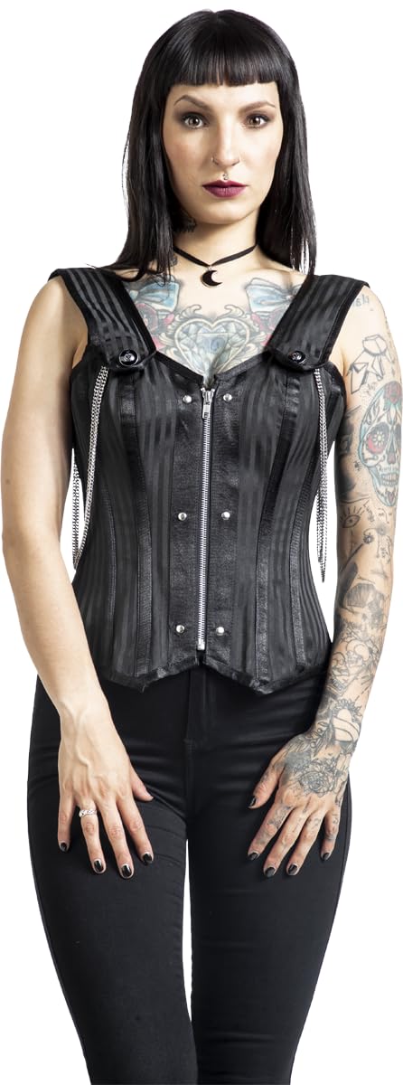 Gothicana by EMP corsetto donna nero borchie