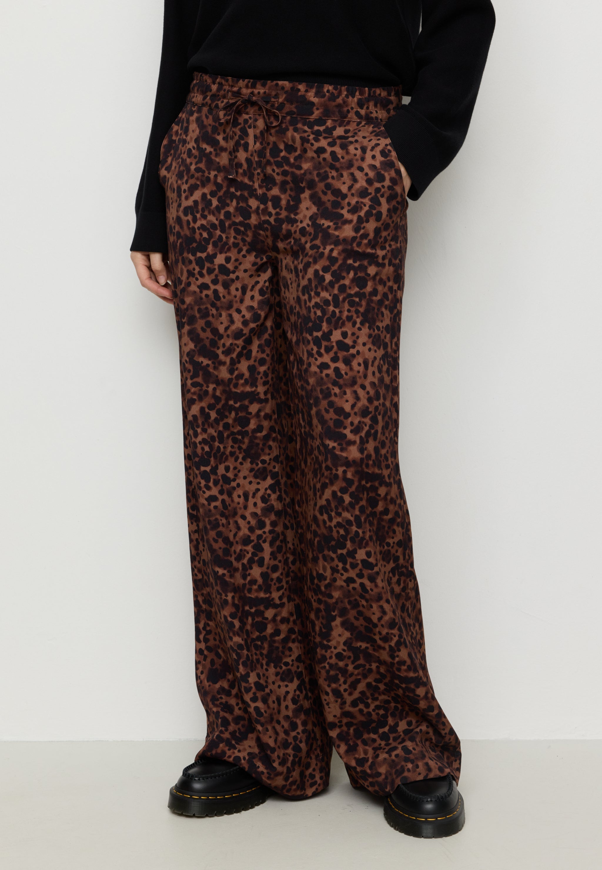 Recolution Syringa Leo pantaloni donna cognac brown viscosa