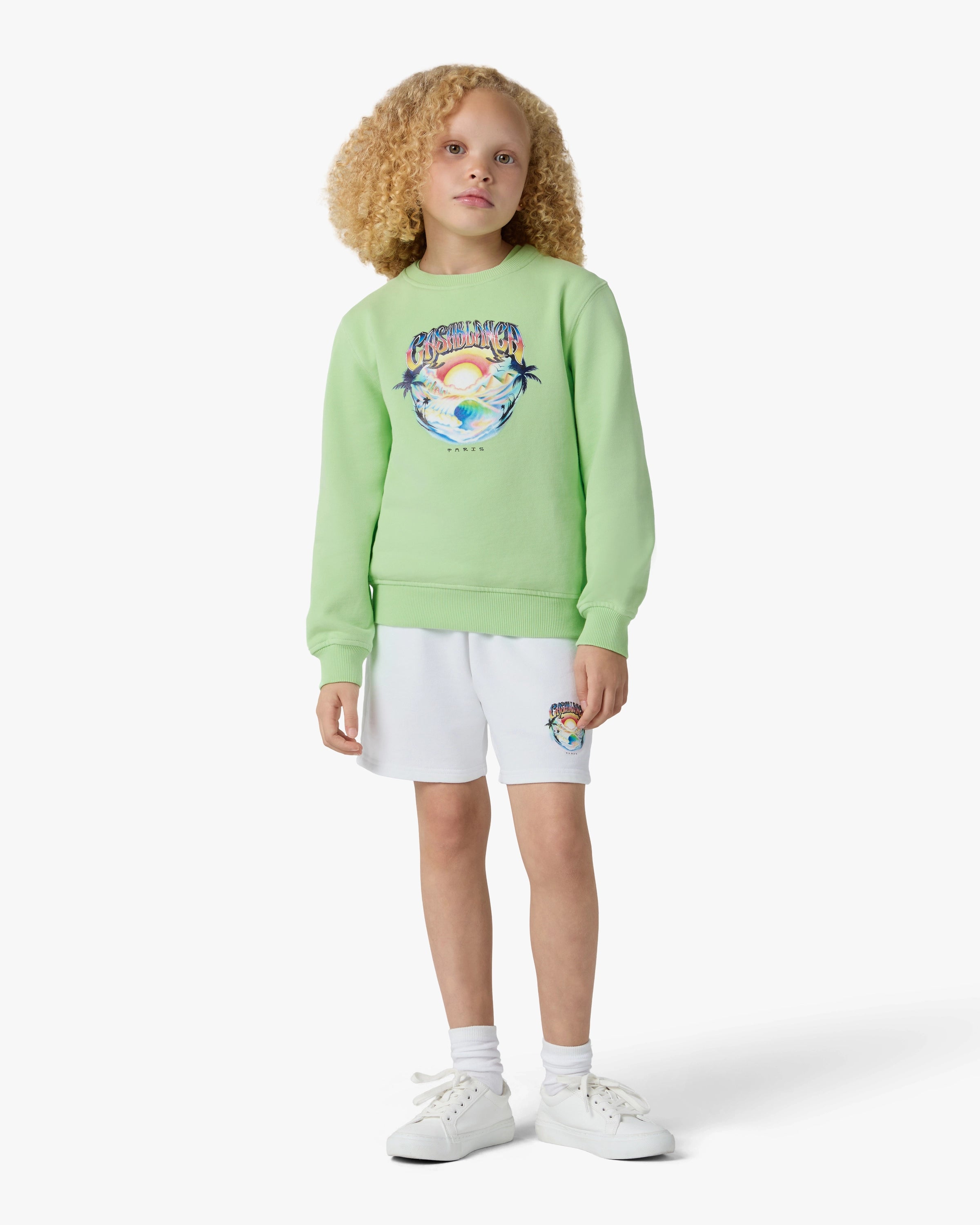 Casablanca Airspray Felpa verde 7-8 anni in cotone organico