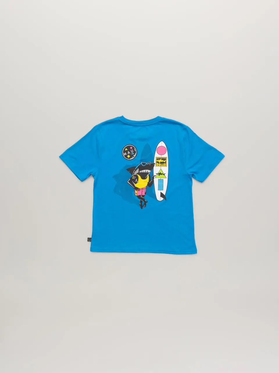 Maui and Sons Arnold Sharkley t-shirt bambino blu cotone