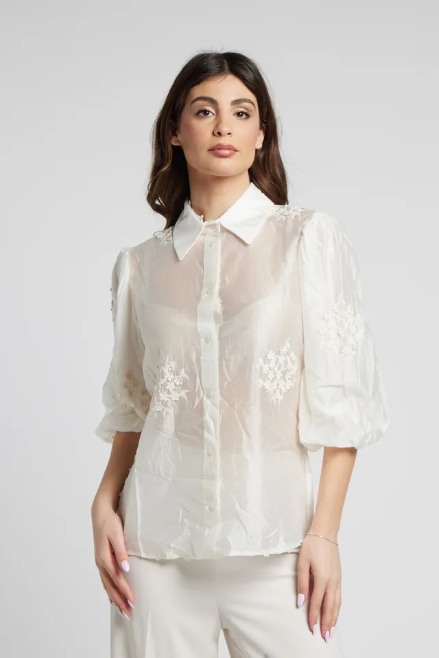 Sarah Chole camicia in lino tessuto traspirante