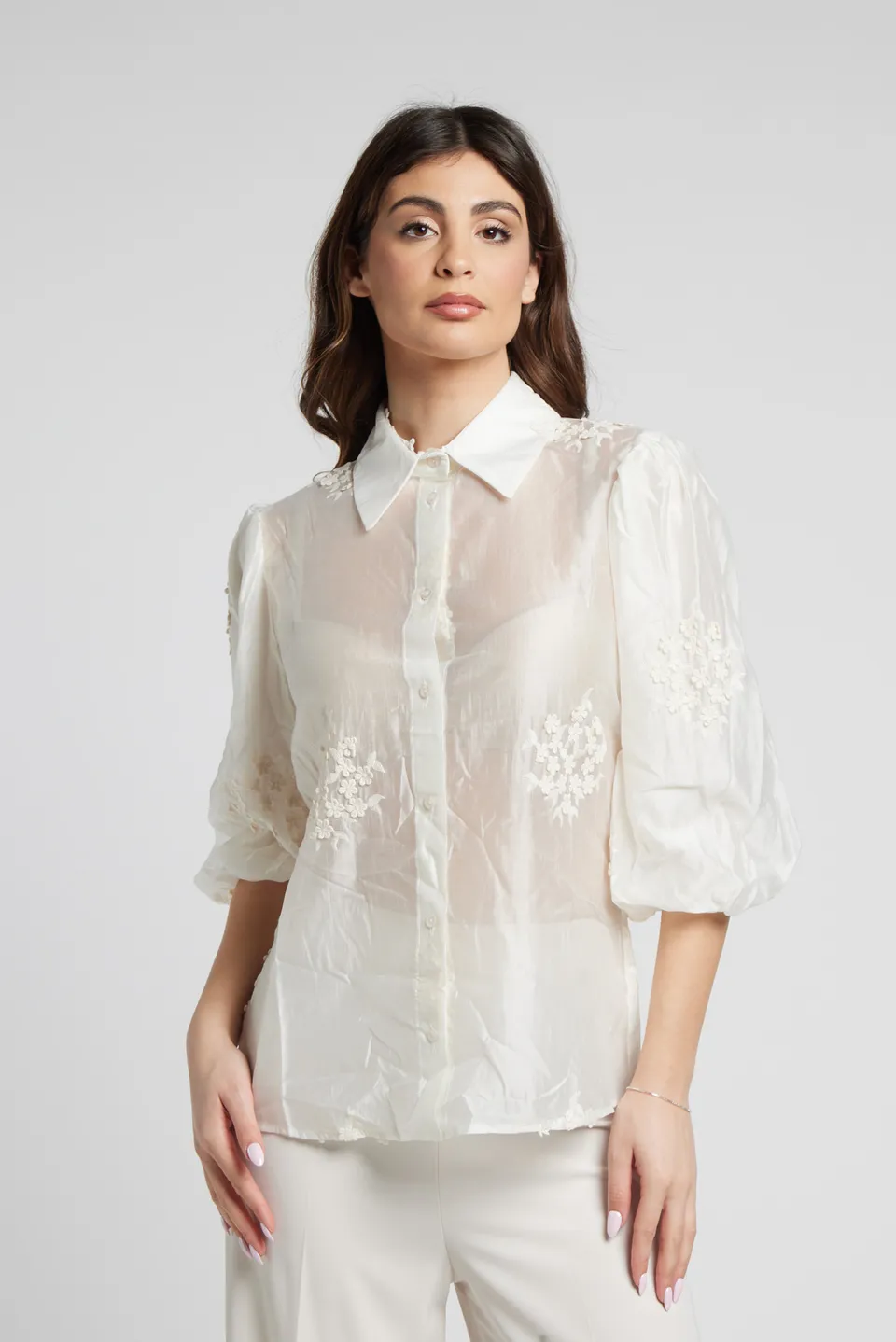 Sarah Chole camicia in lino tessuto traspirante