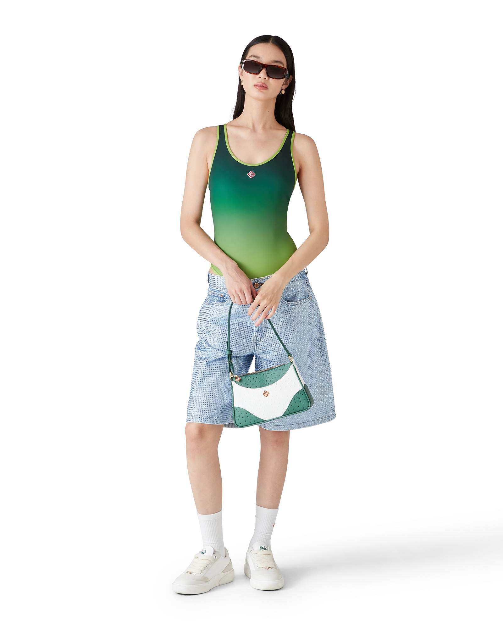 Casablanca Gradient costume intero verde sfumato S