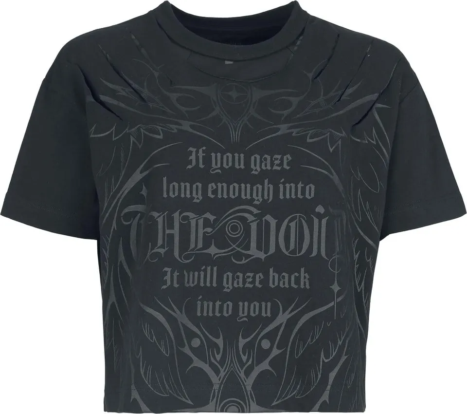 Gothicana The Void t-shirt nera donna rock gotica