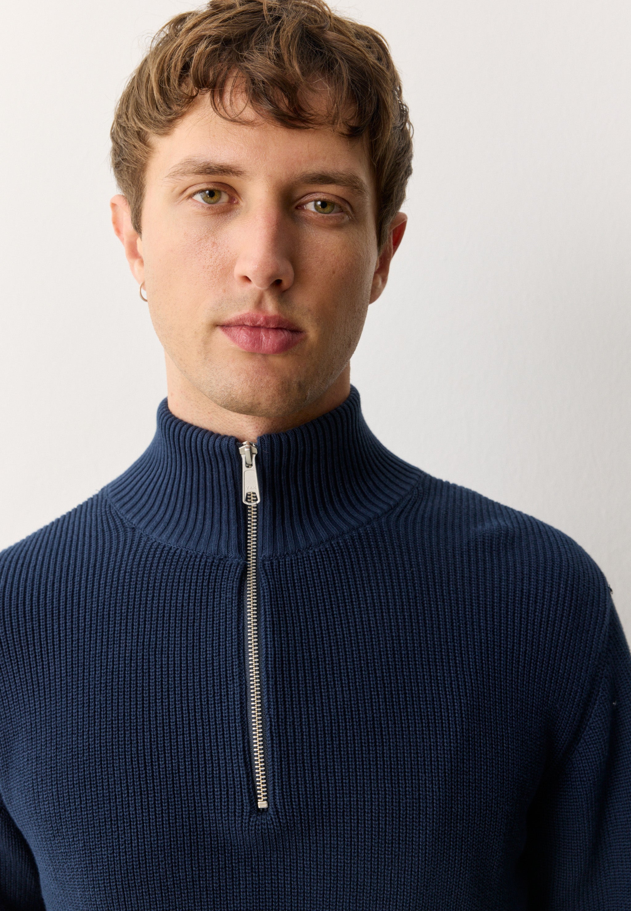 Recolution Helantium maglione blu navy cotone bio
