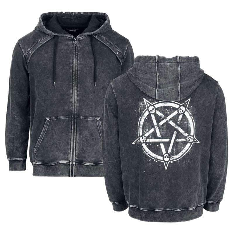 Gothicana by EMP Giacca Uomo Nera Pentagramma XL