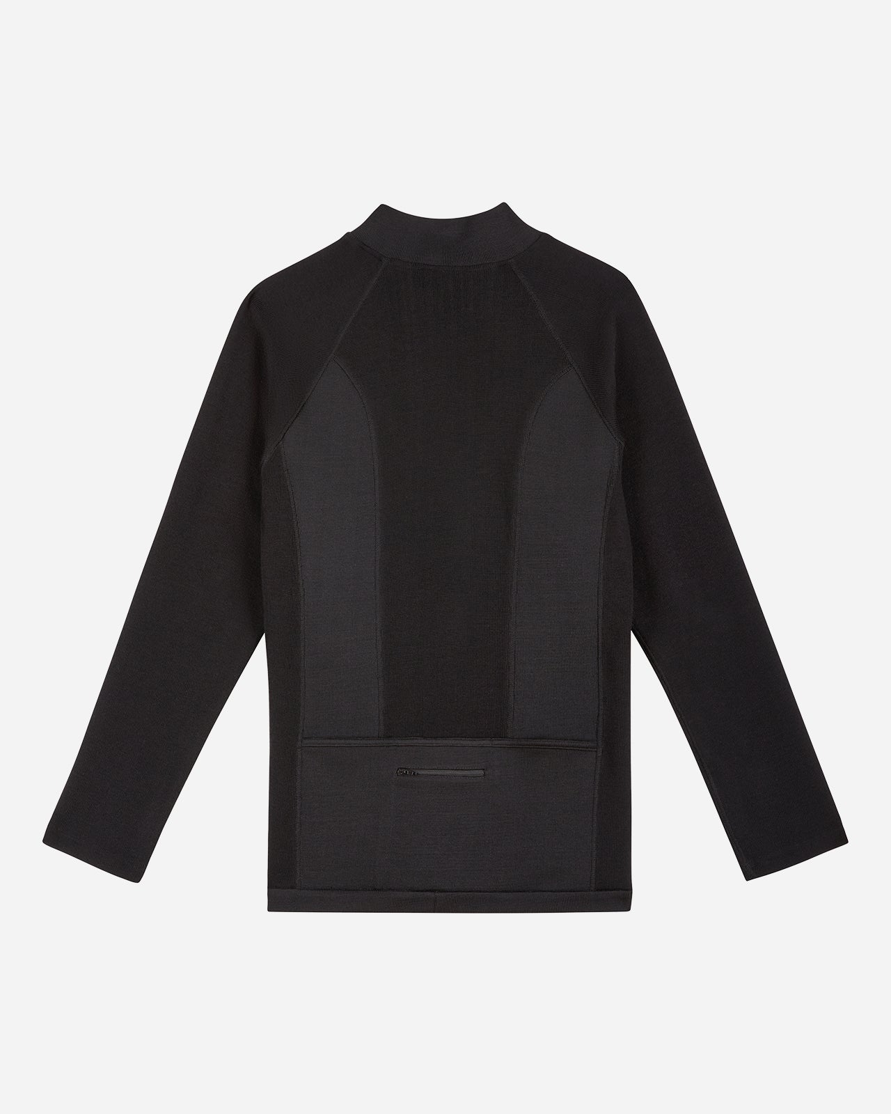 Noskra Wagwan Knitted felpa nera lana full zip