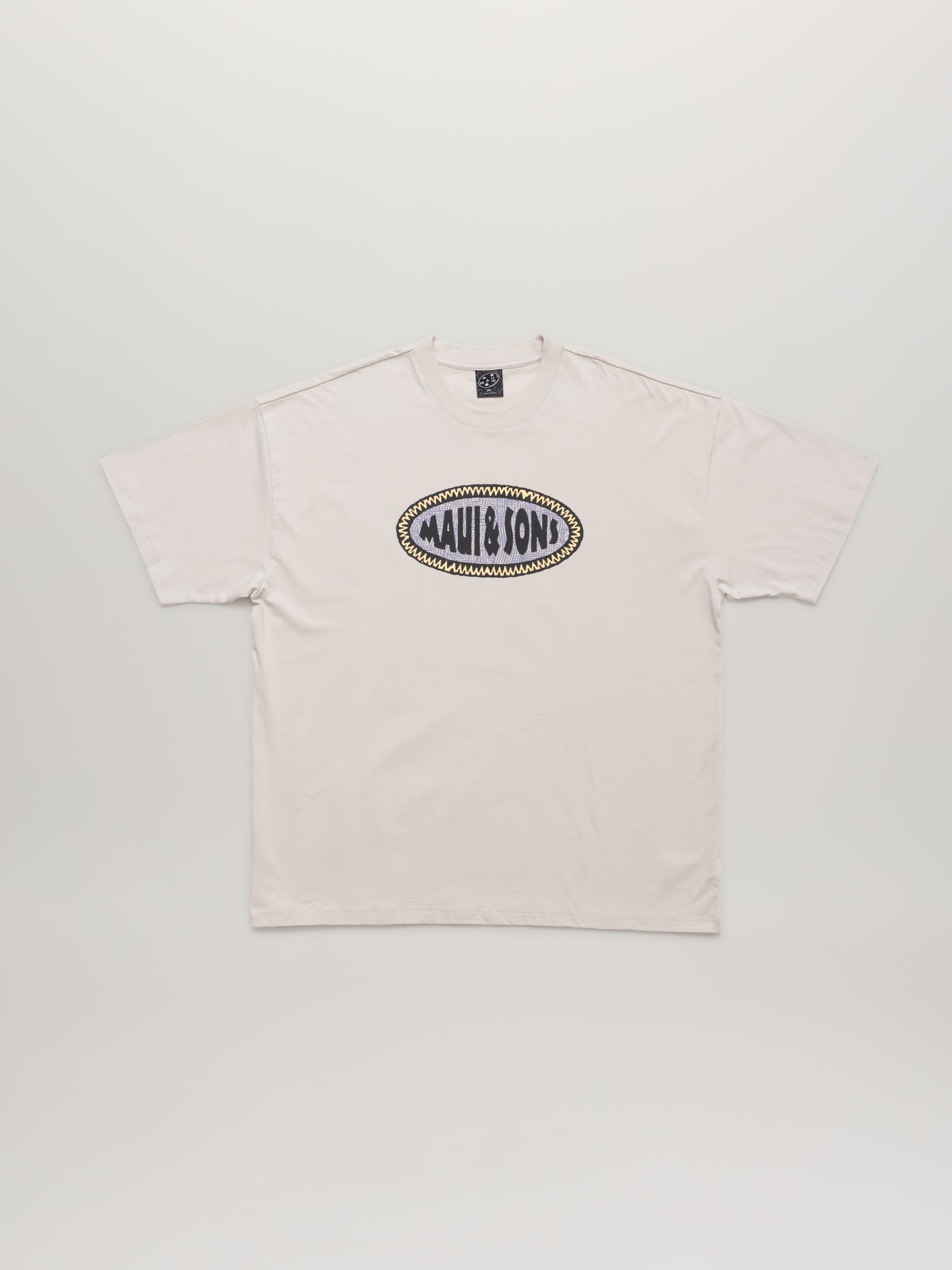 Maui and Sons Madras maglietta cemento cotone pesante