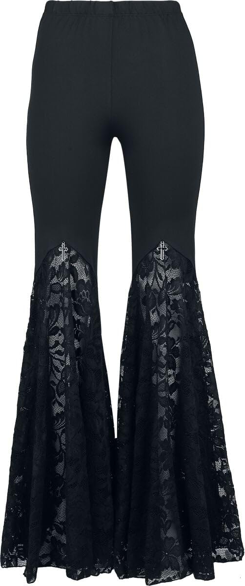 Gothicana by EMP Mystical Woods pantaloni donna neri taglia M gotici