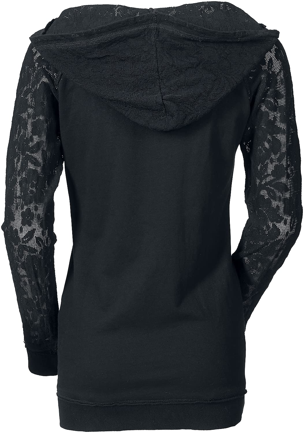 Gothicana by EMP maglione nero cappuccio pizzo taglia S