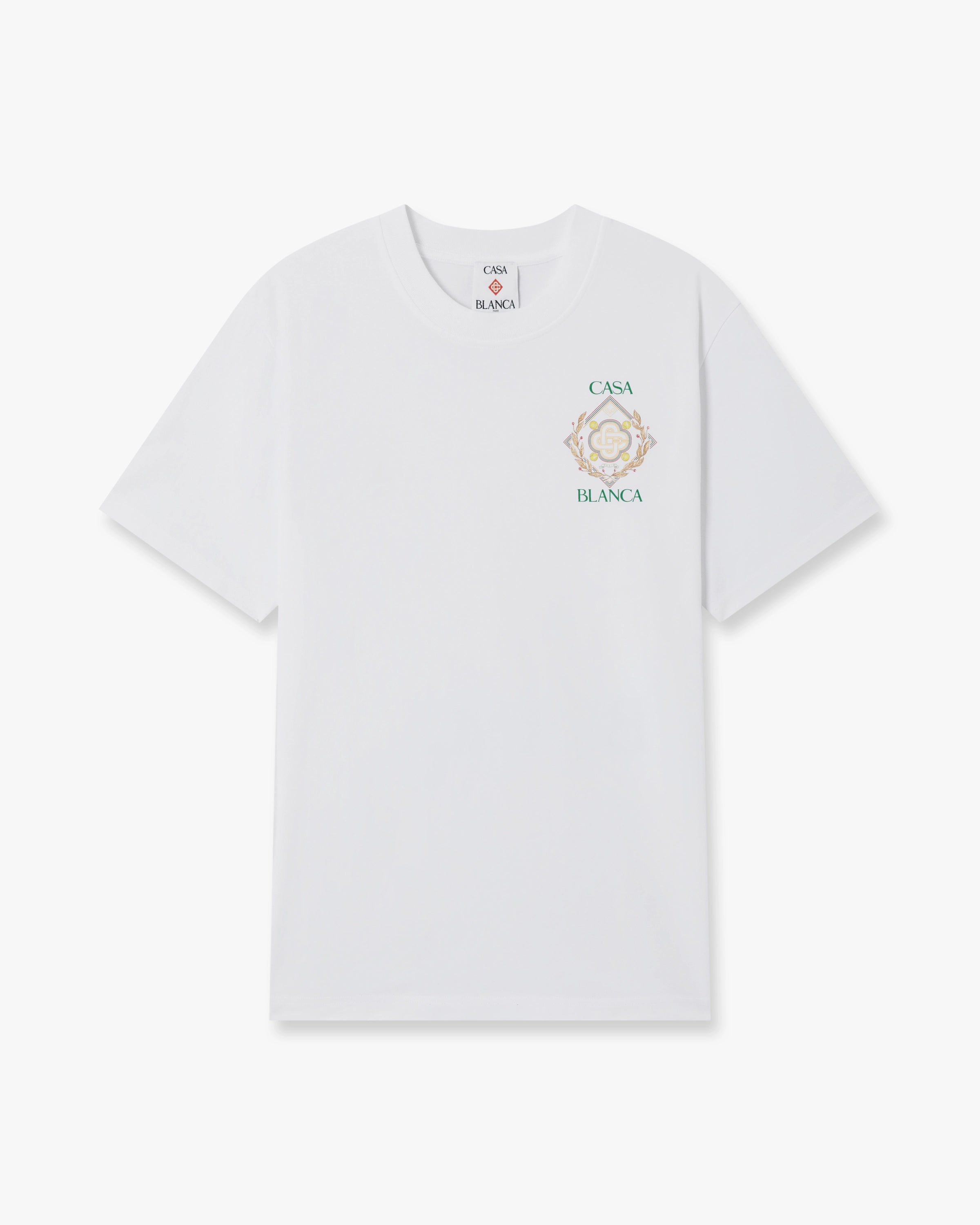 Casablanca Championship T-shirt bianca cotone