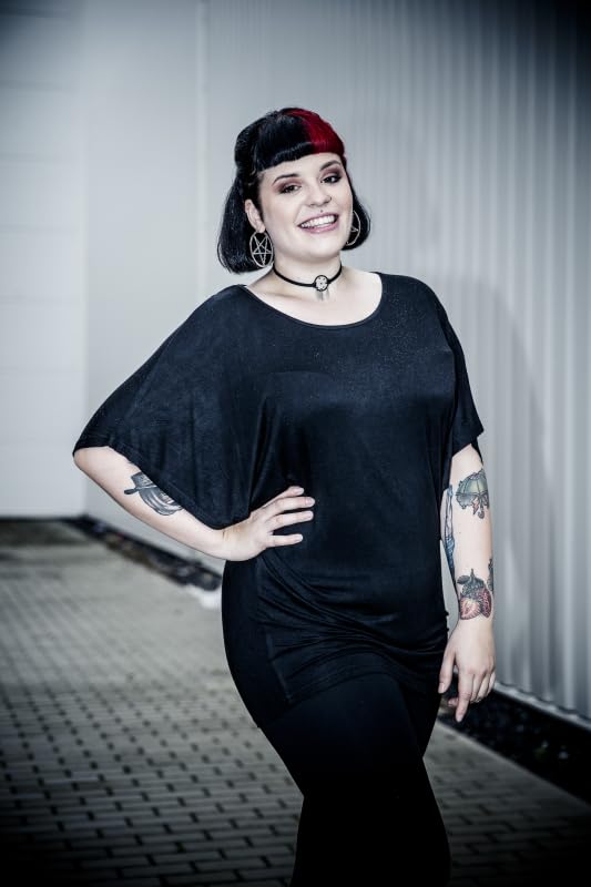 Gothicana by EMP t-shirt nera pizzo cotone