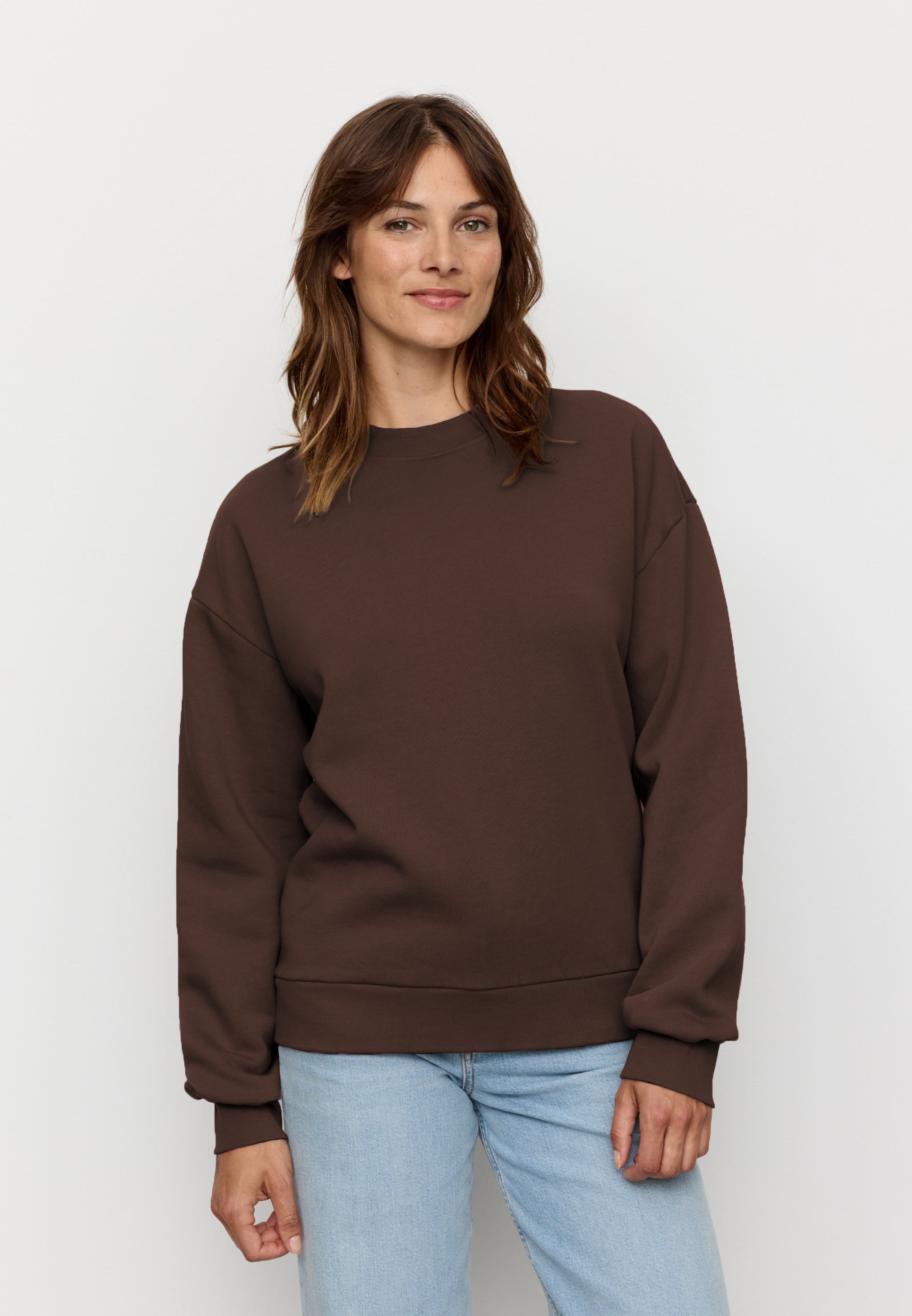Recolution NERINE felpa chocolate cotone bio loose fit
