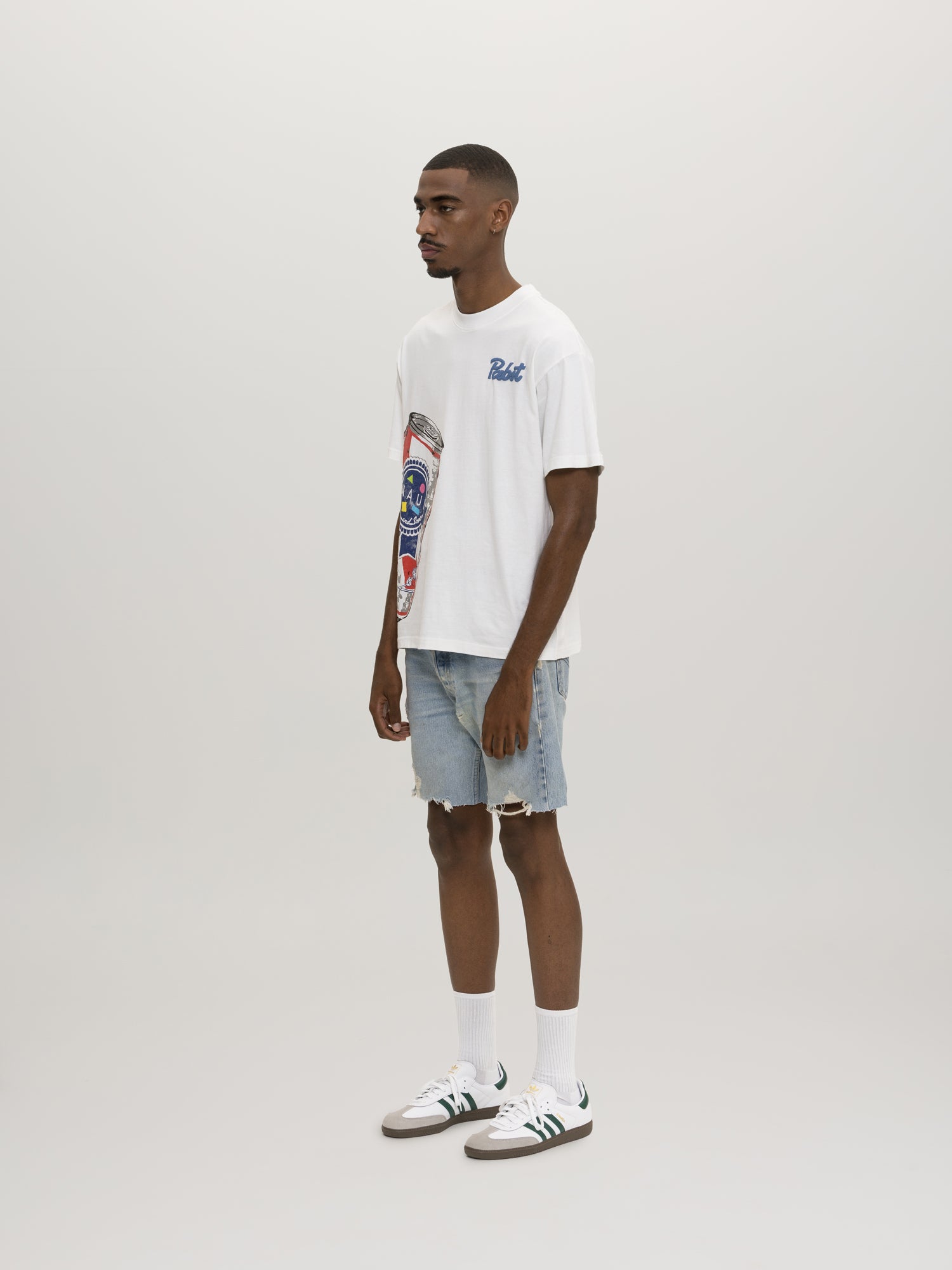 Maui and Sons x Pabst Blue Ribbon Crushed Can Puff Ink T-Shirt Bianca