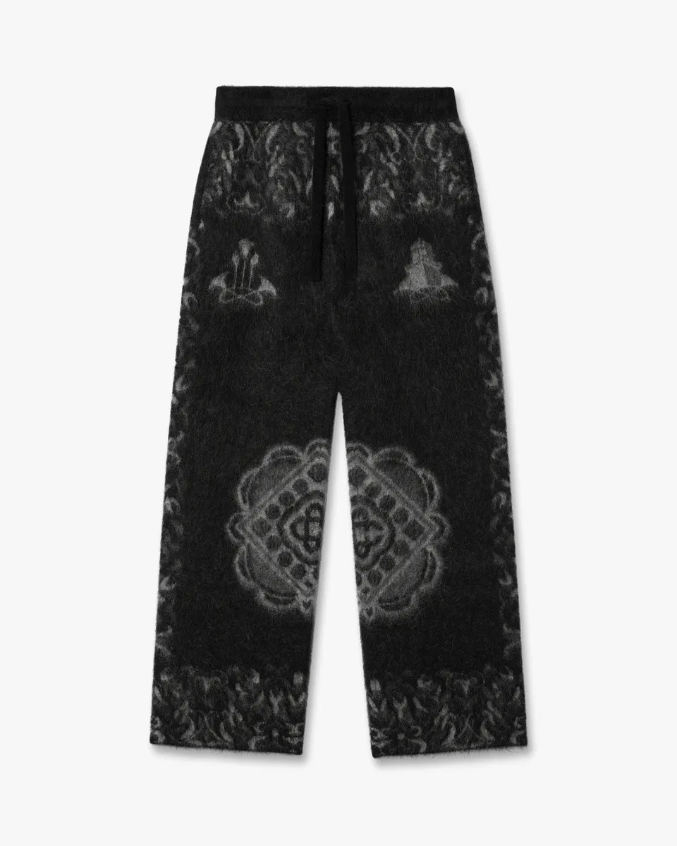 Casablanca Carpet pantaloni uomo neri miscela mohair