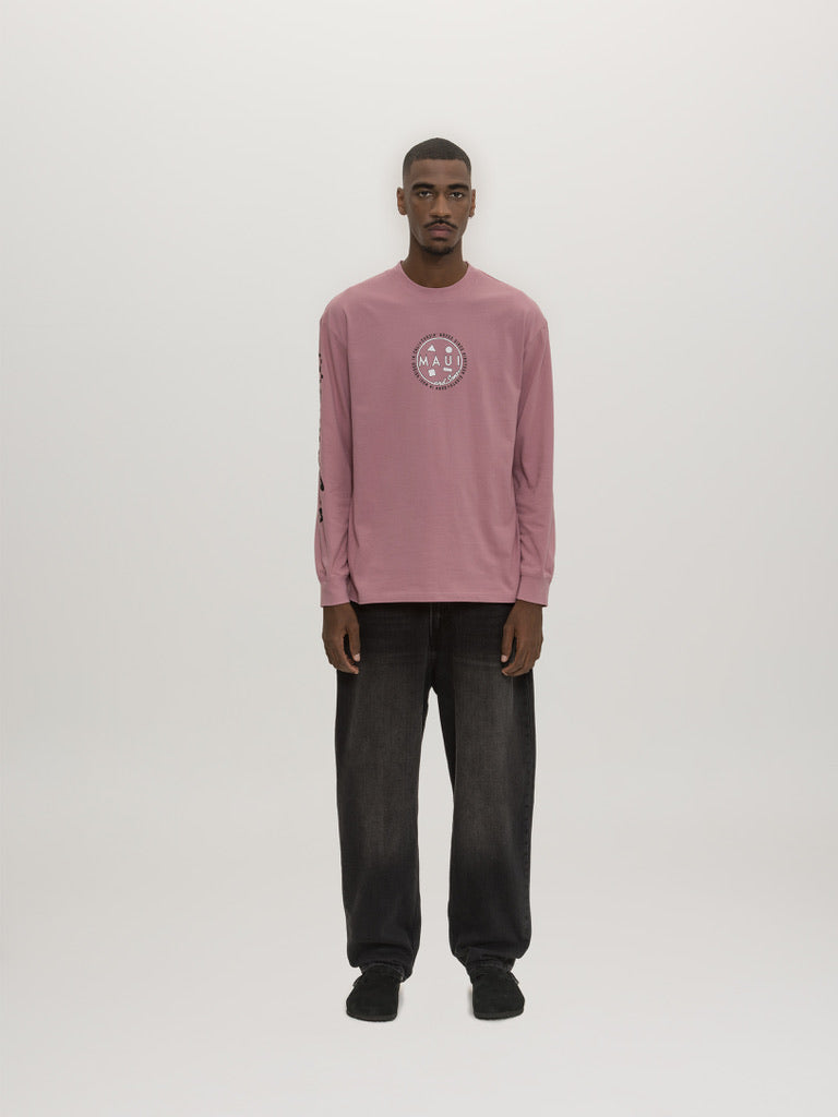 Maui and Sons Chaser maglia manica lunga foxglove cotone