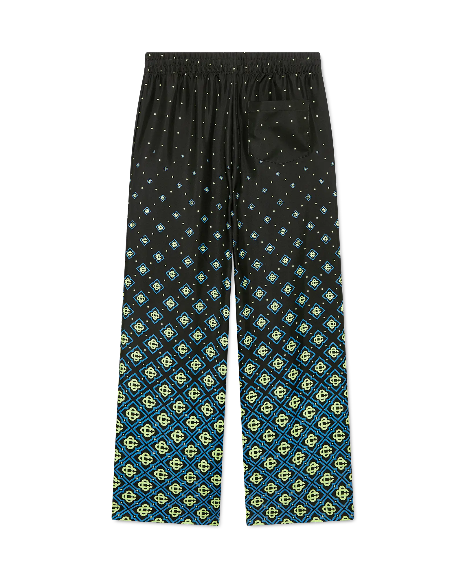 Casablanca Degrade Monogram pantaloni seta nero