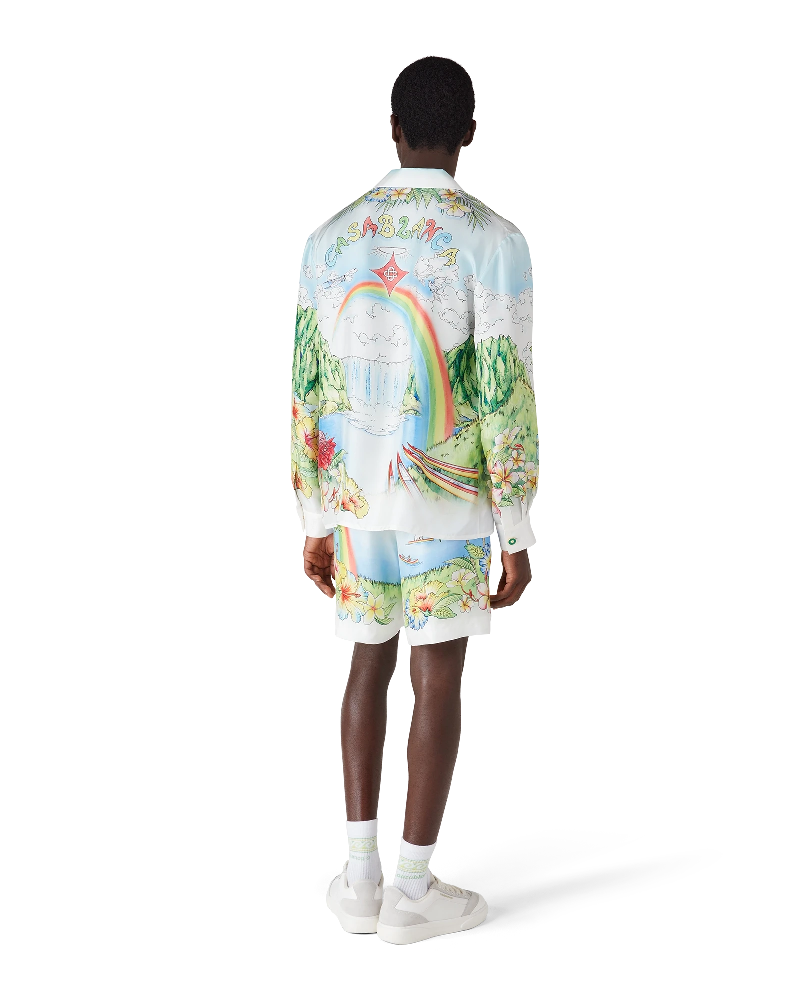 Casablanca Aloha camicia seta maniche lunghe